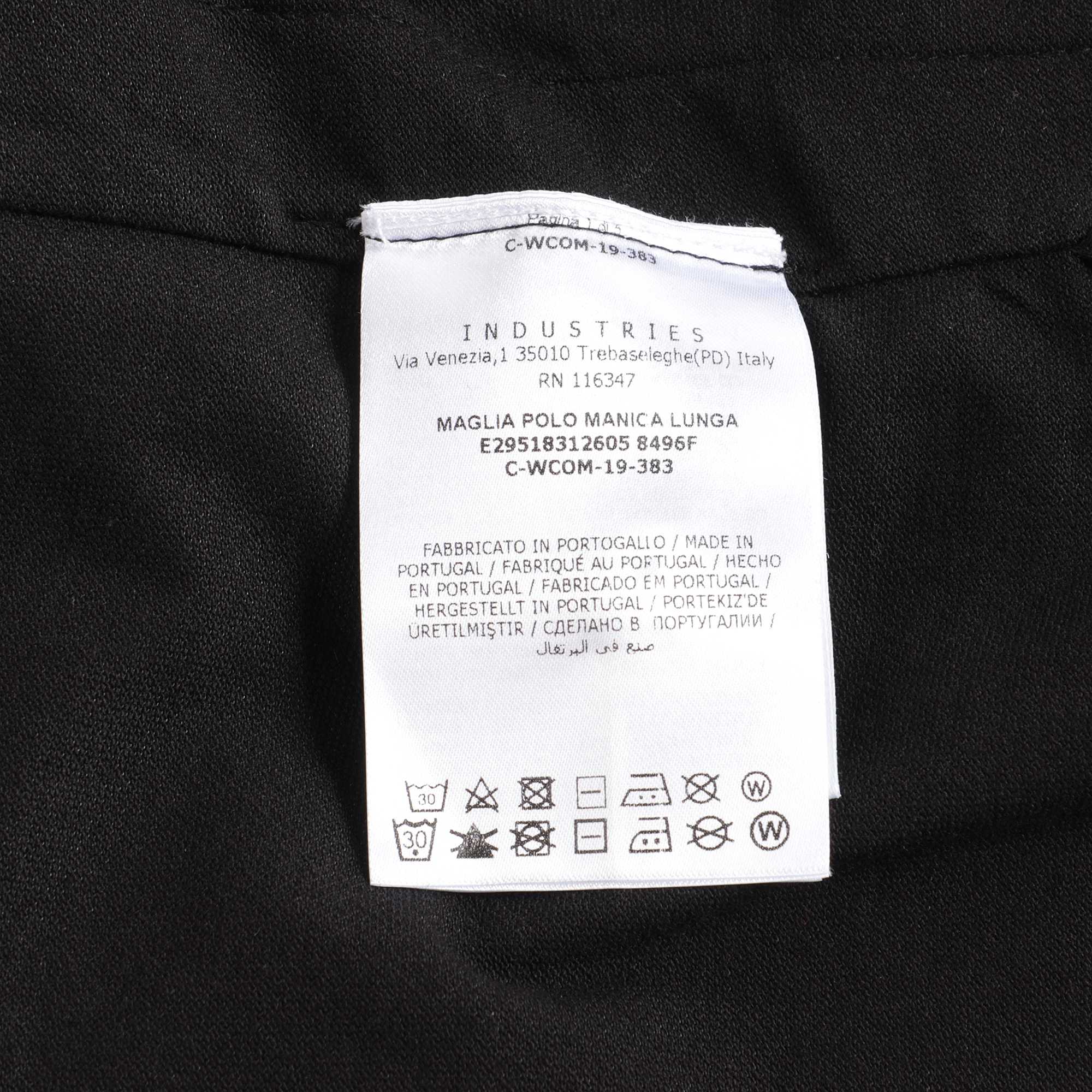 Baby Boys Black Cotton Polo Shirt