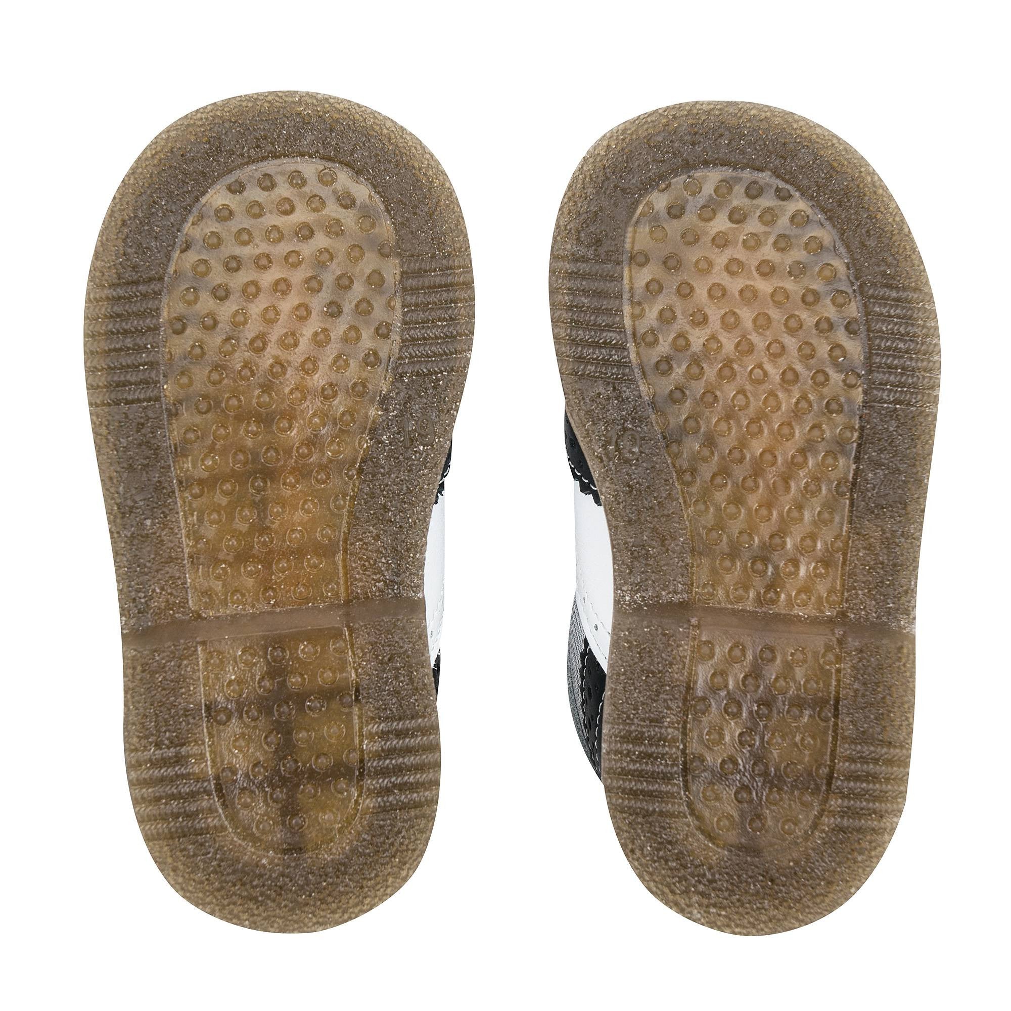 Boys White&Blue Suede Napa Leather Lace-up Shoes