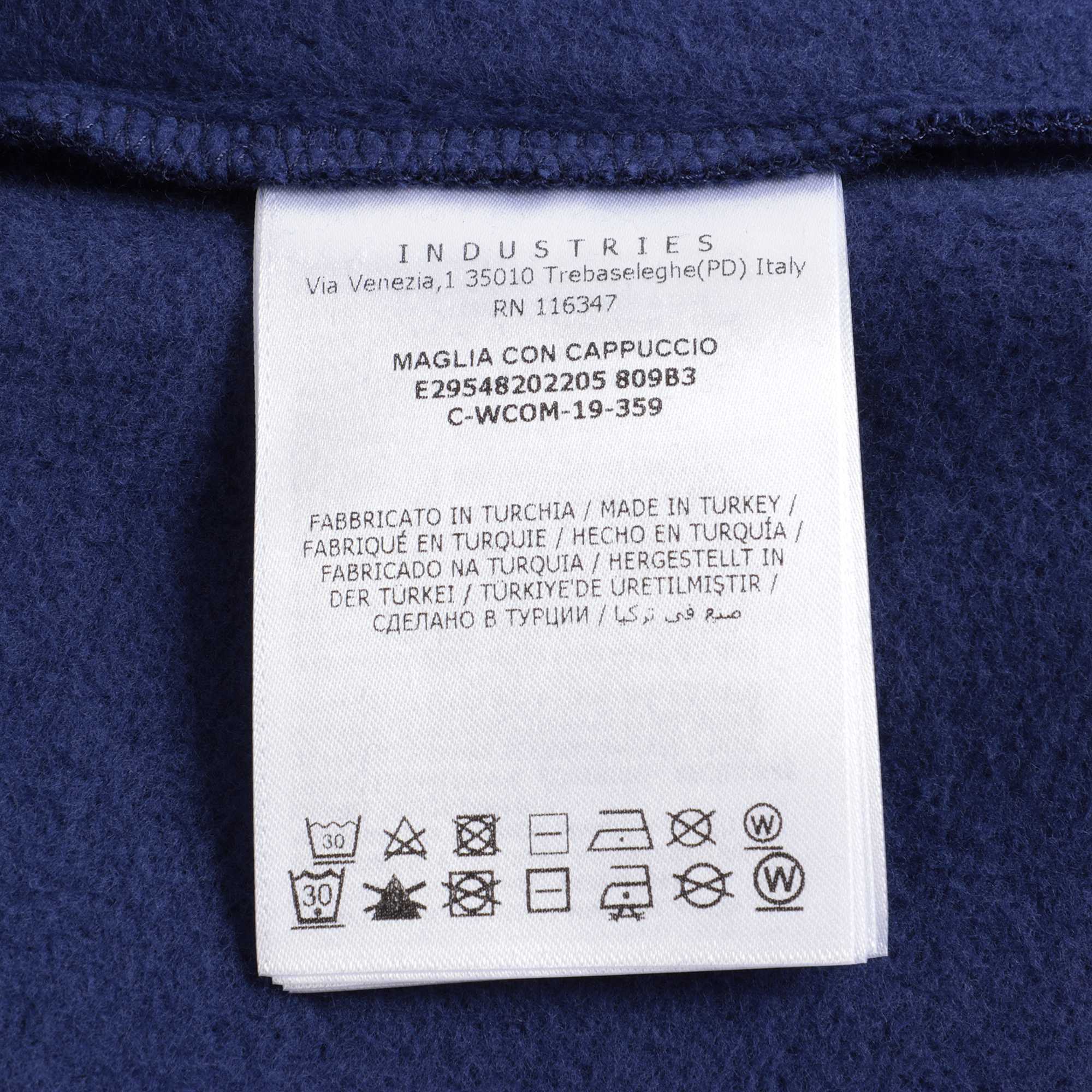 Boys Dark Blue Hooded Cotton Sweatshirt