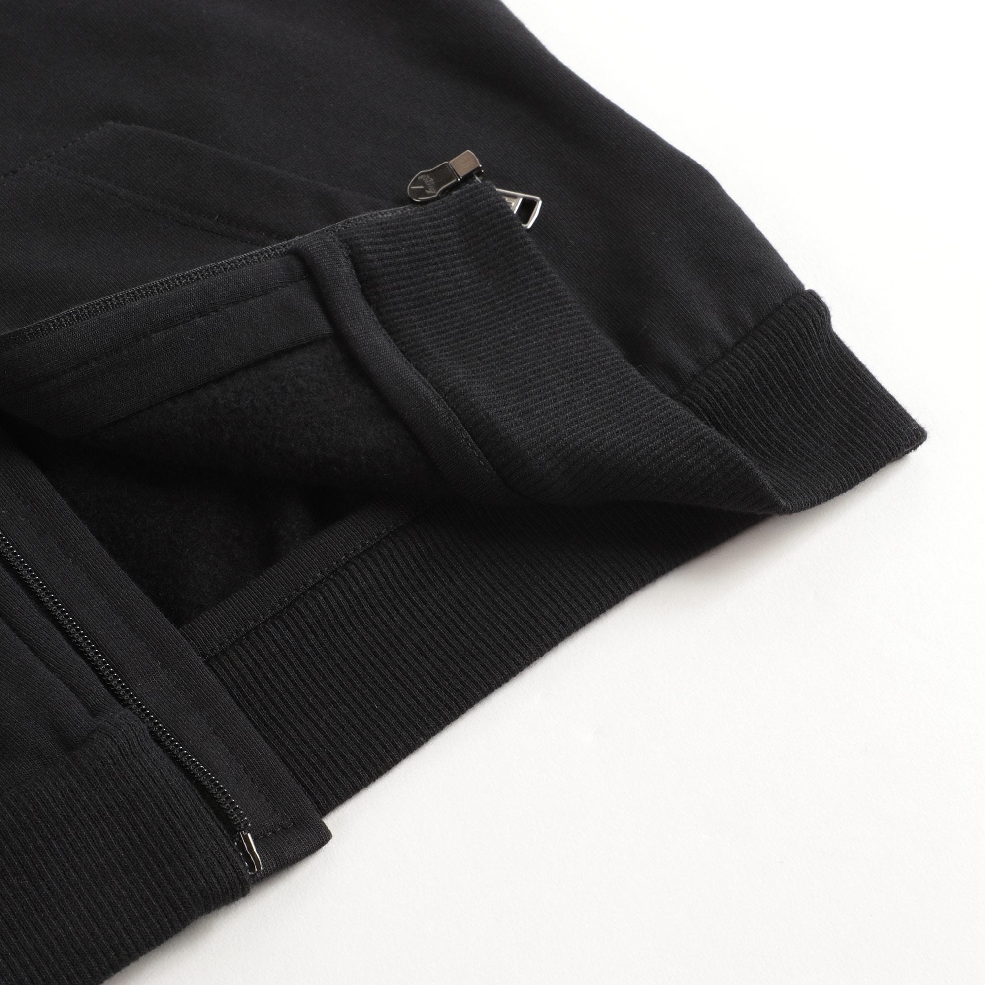 Baby Boys Black Hooded Cotton Cardigan