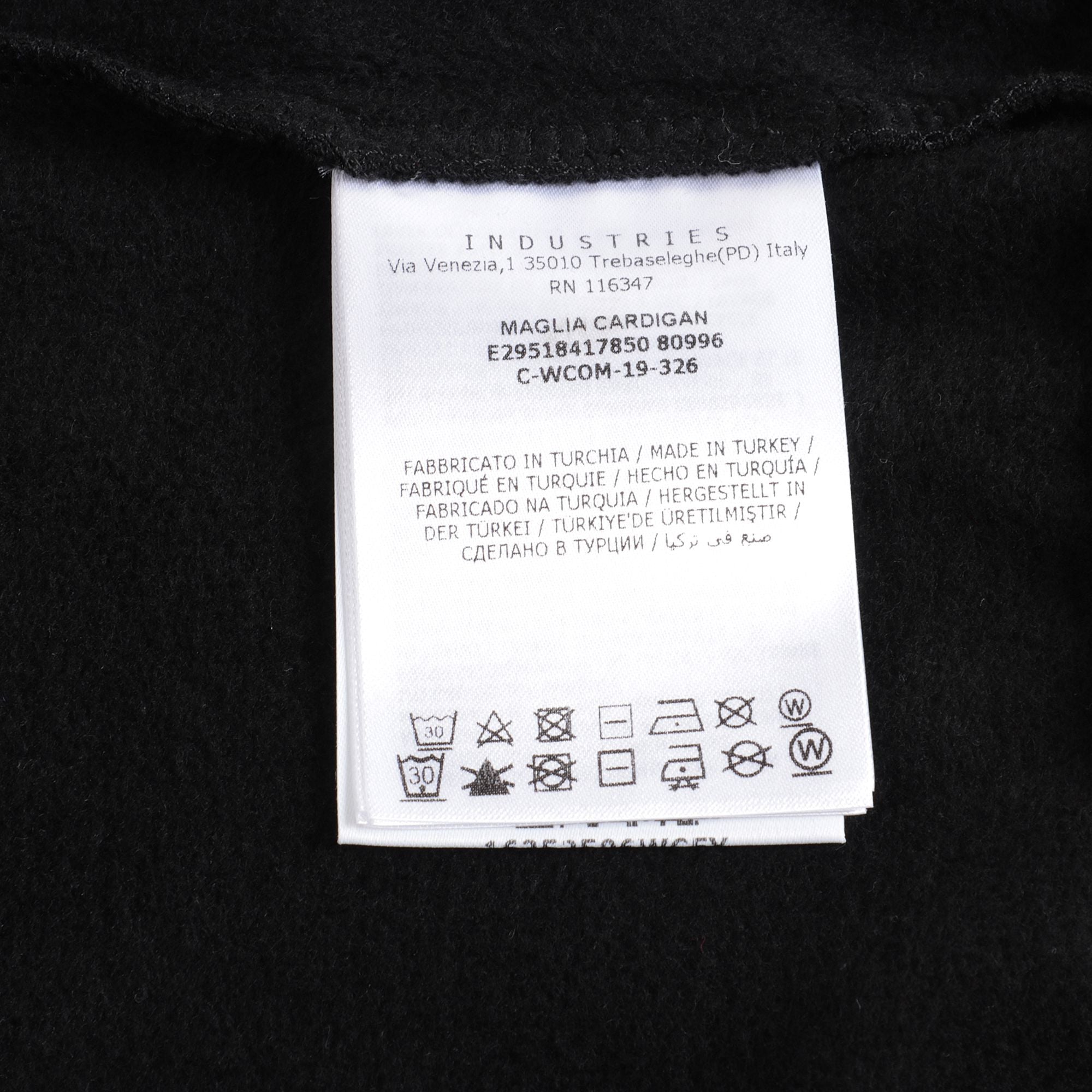 Baby Boys Black Hooded Cotton Cardigan