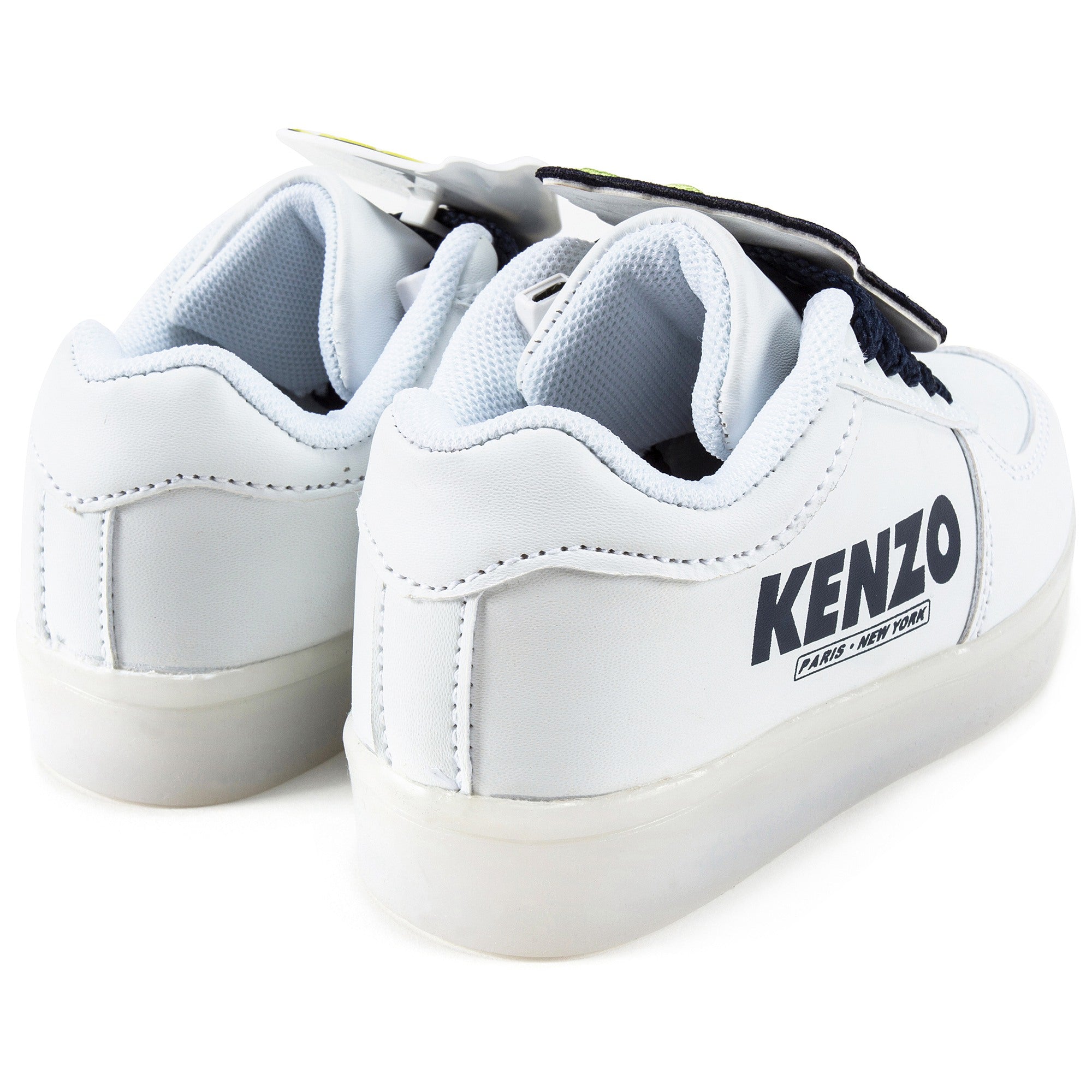 Boys White Flashing Sneakers