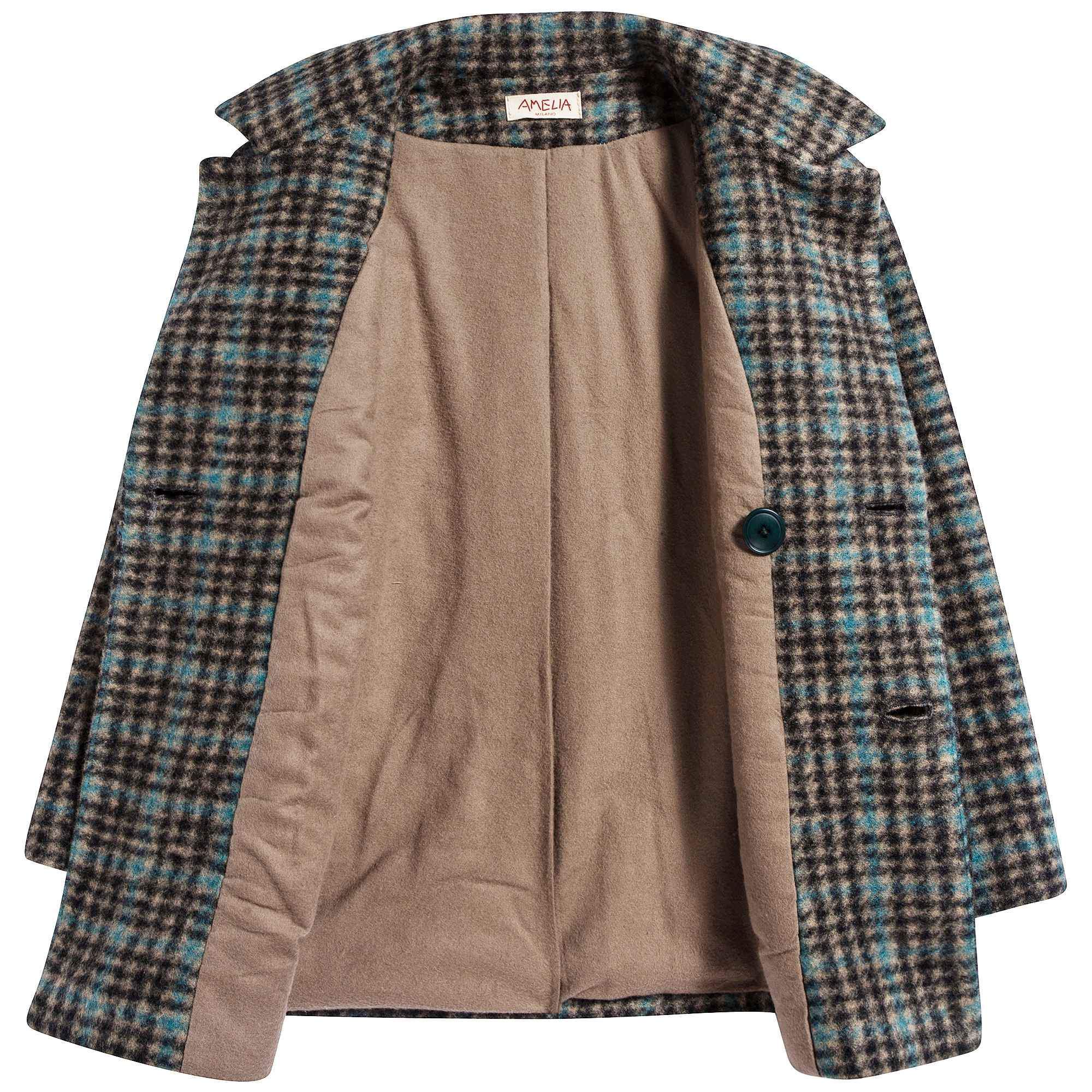 Boys Check Peacoat
