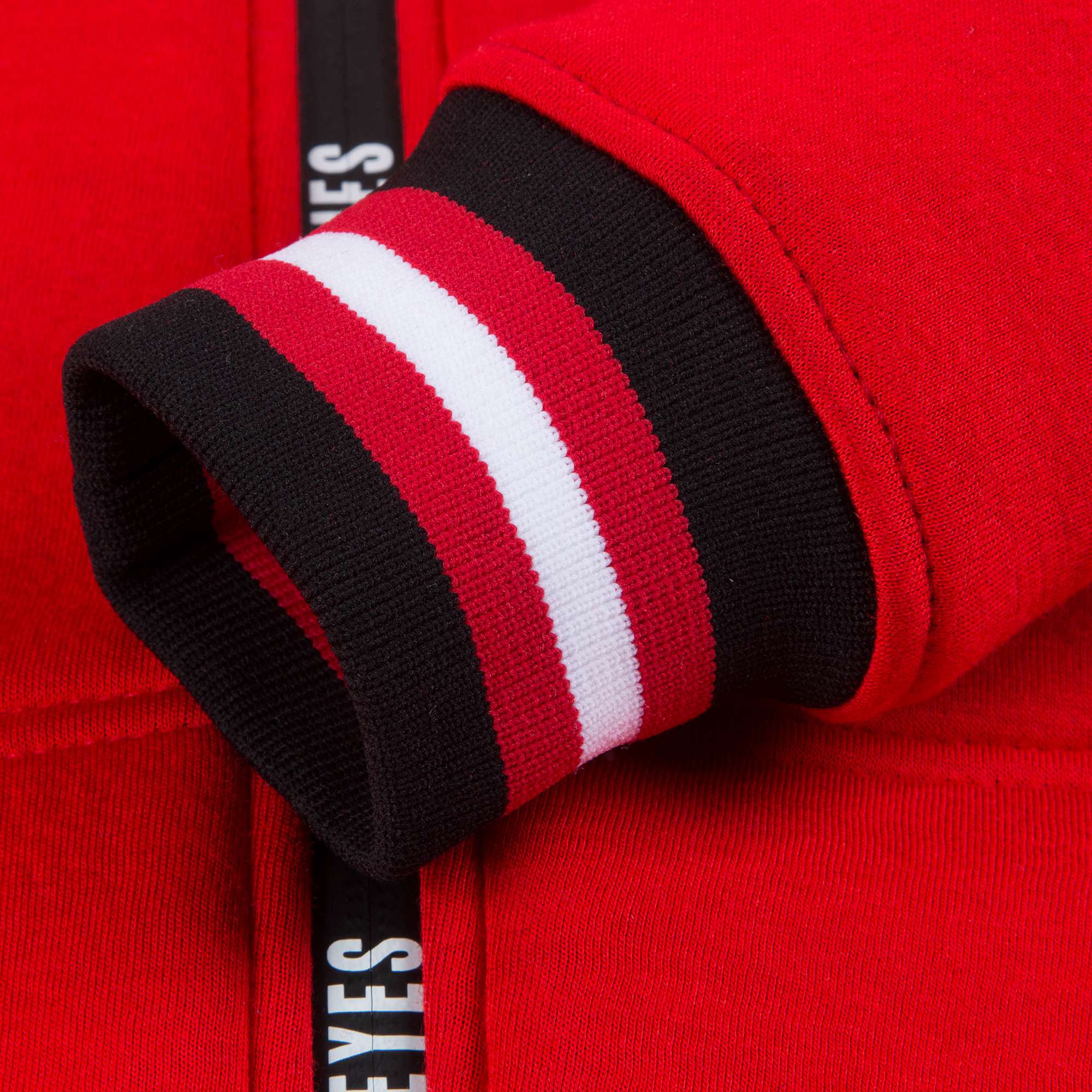 Boys Red & Black Hooded Cardigan