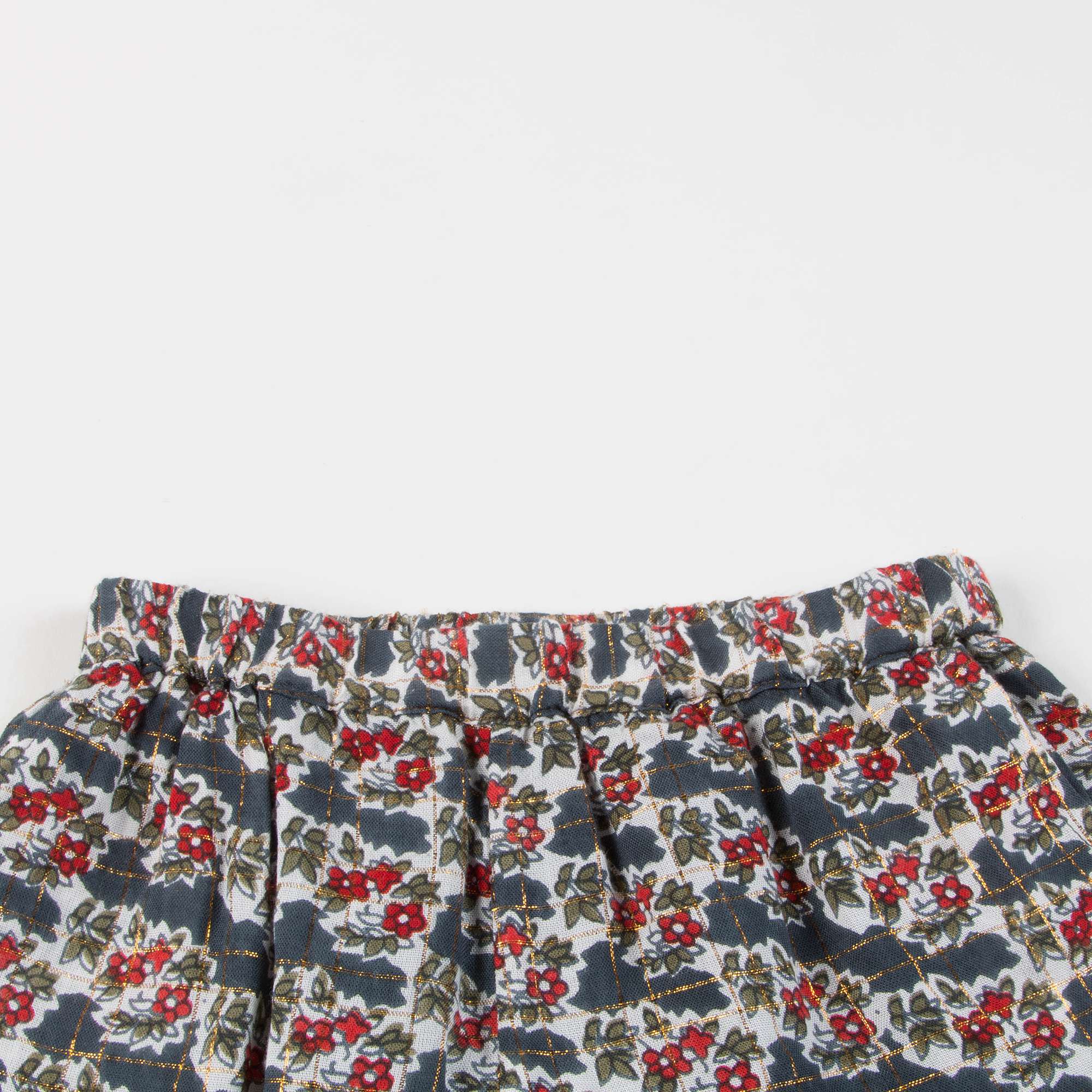 Girls Multicolor Indian Flowers Cotton Shorts