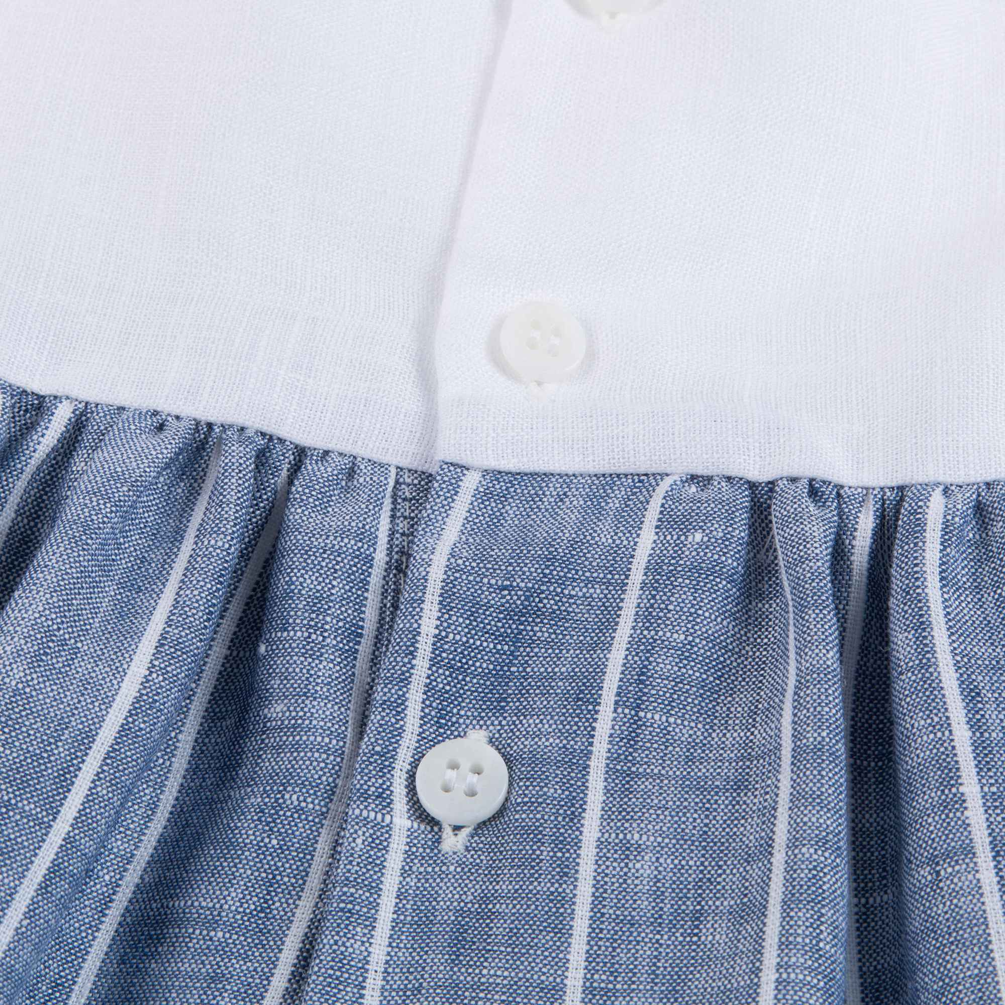 Baby Girls Electric Blue & White Dress