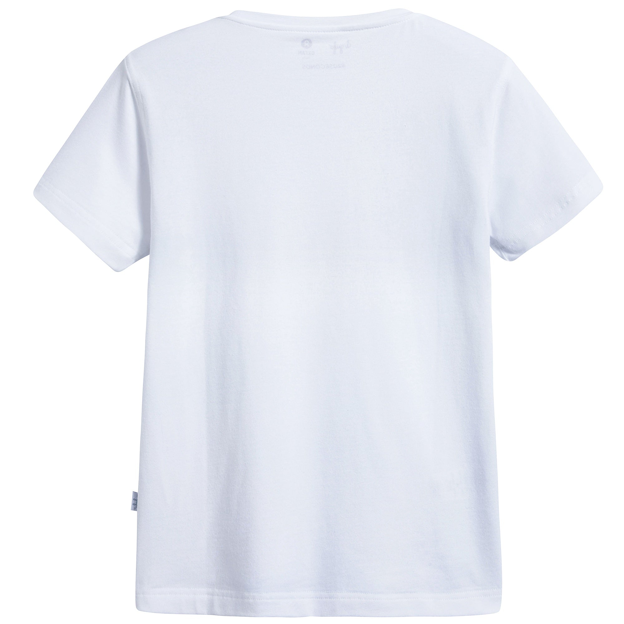 Boys White Sky Printed Cotton T-shirt