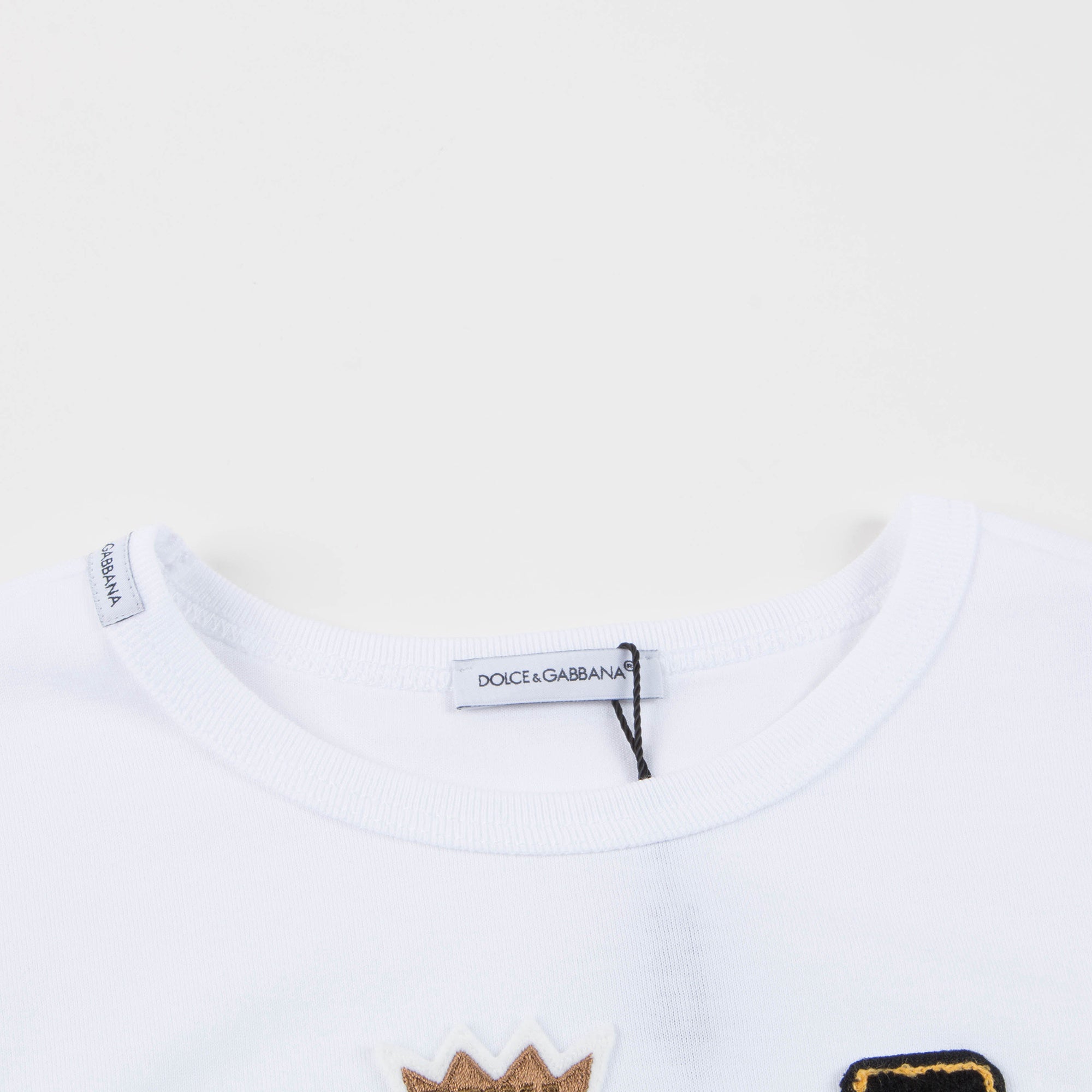 Baby Boys White Cotton T-shirt