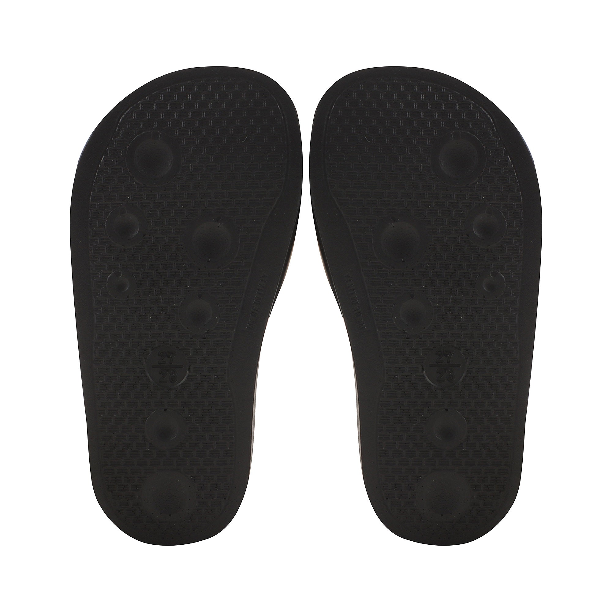 Boys & Girls Black Logo Slippers