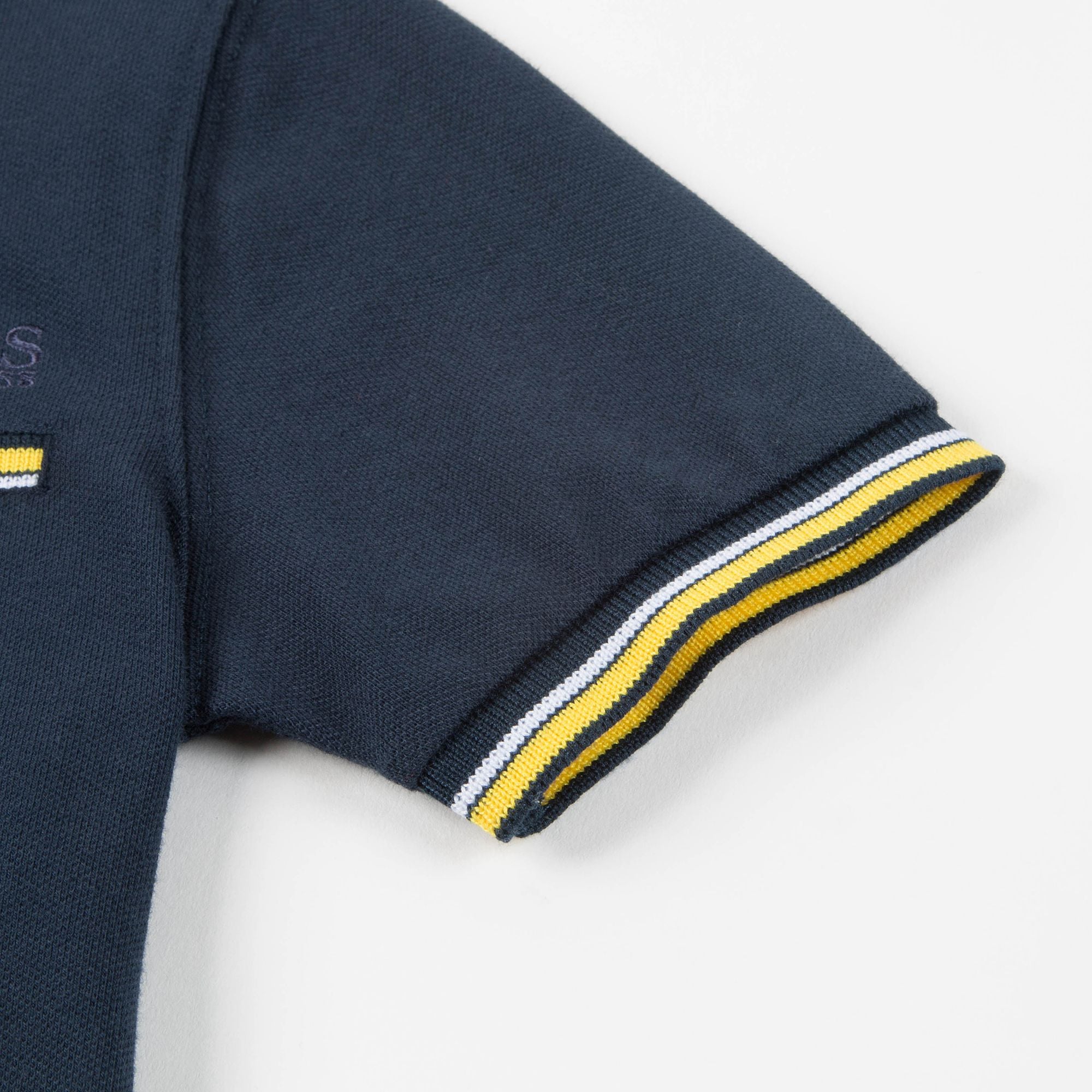 Boys Black Cotton Polo Shirt
