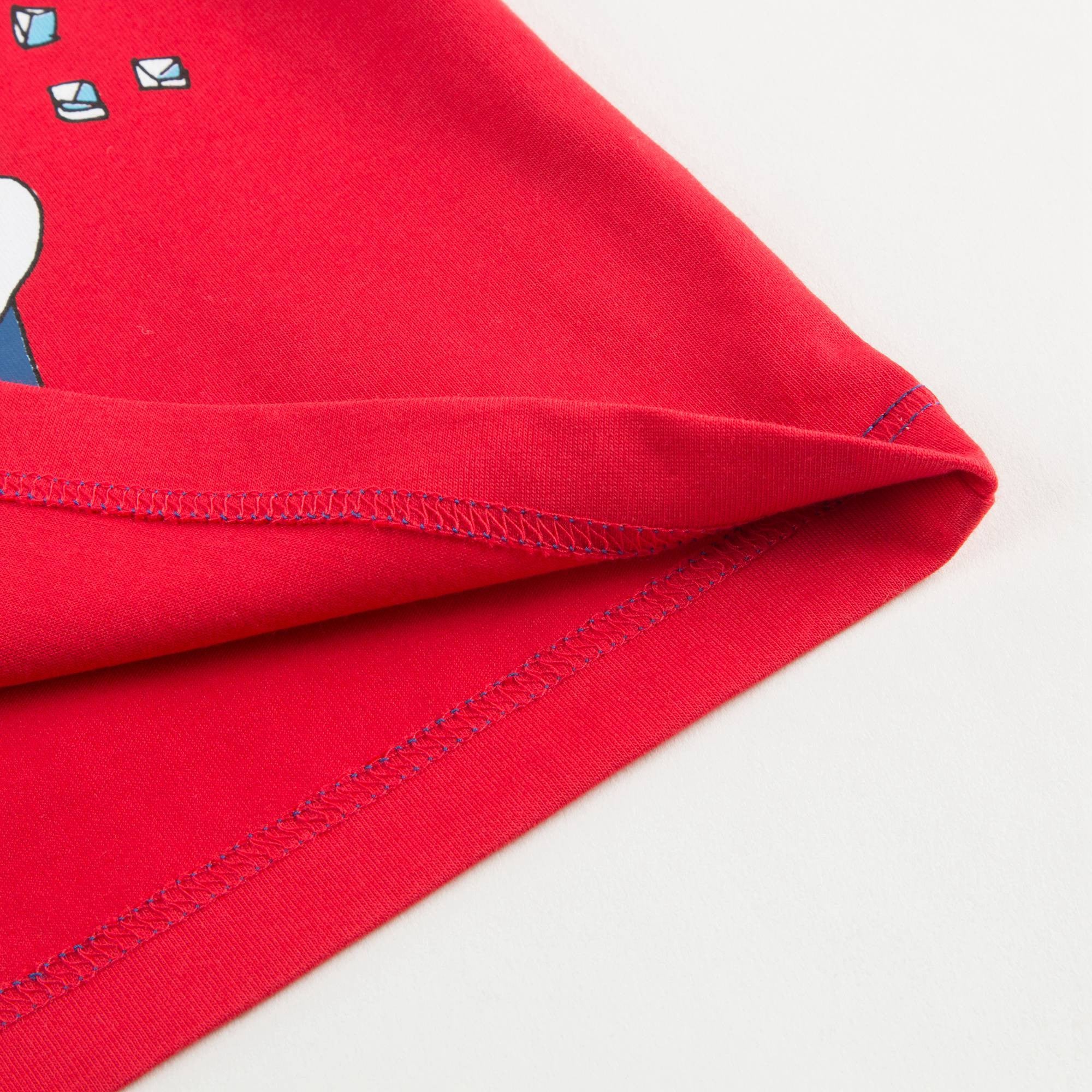 Boys Red Cotton T-Shirt