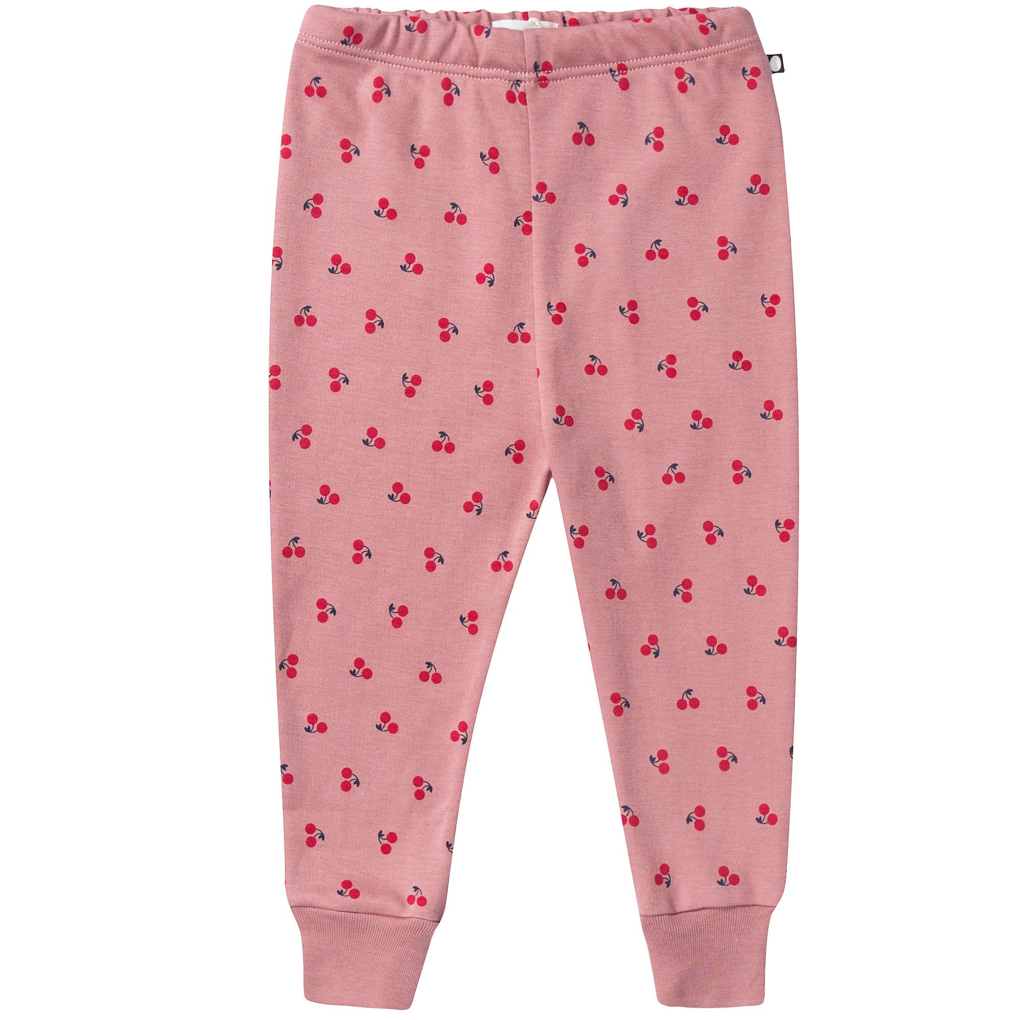 Baby Girls Pink Cherry Cotton Leggings