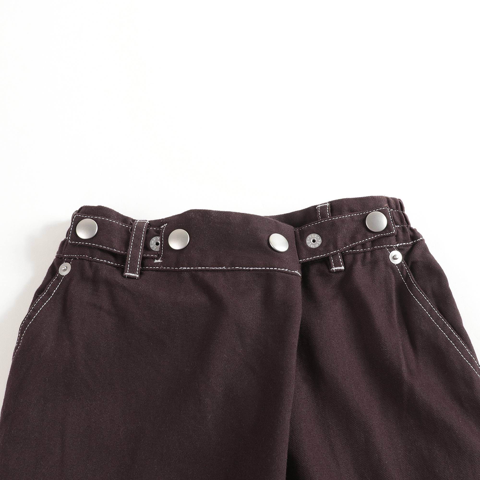 Boys & Girls Dark Brown Cotton Trousers