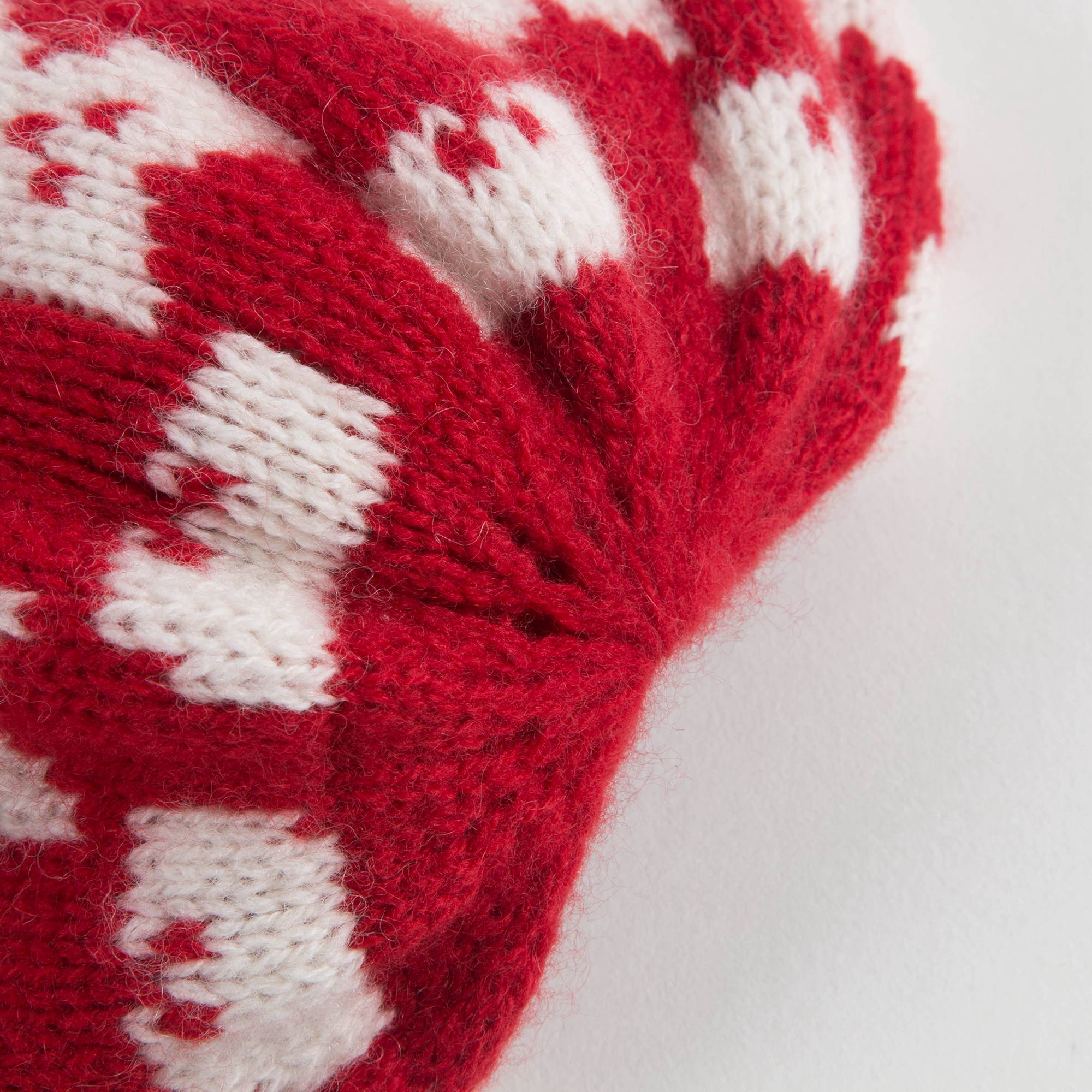 Baby Girls Red Wool Base Fabric Hat
