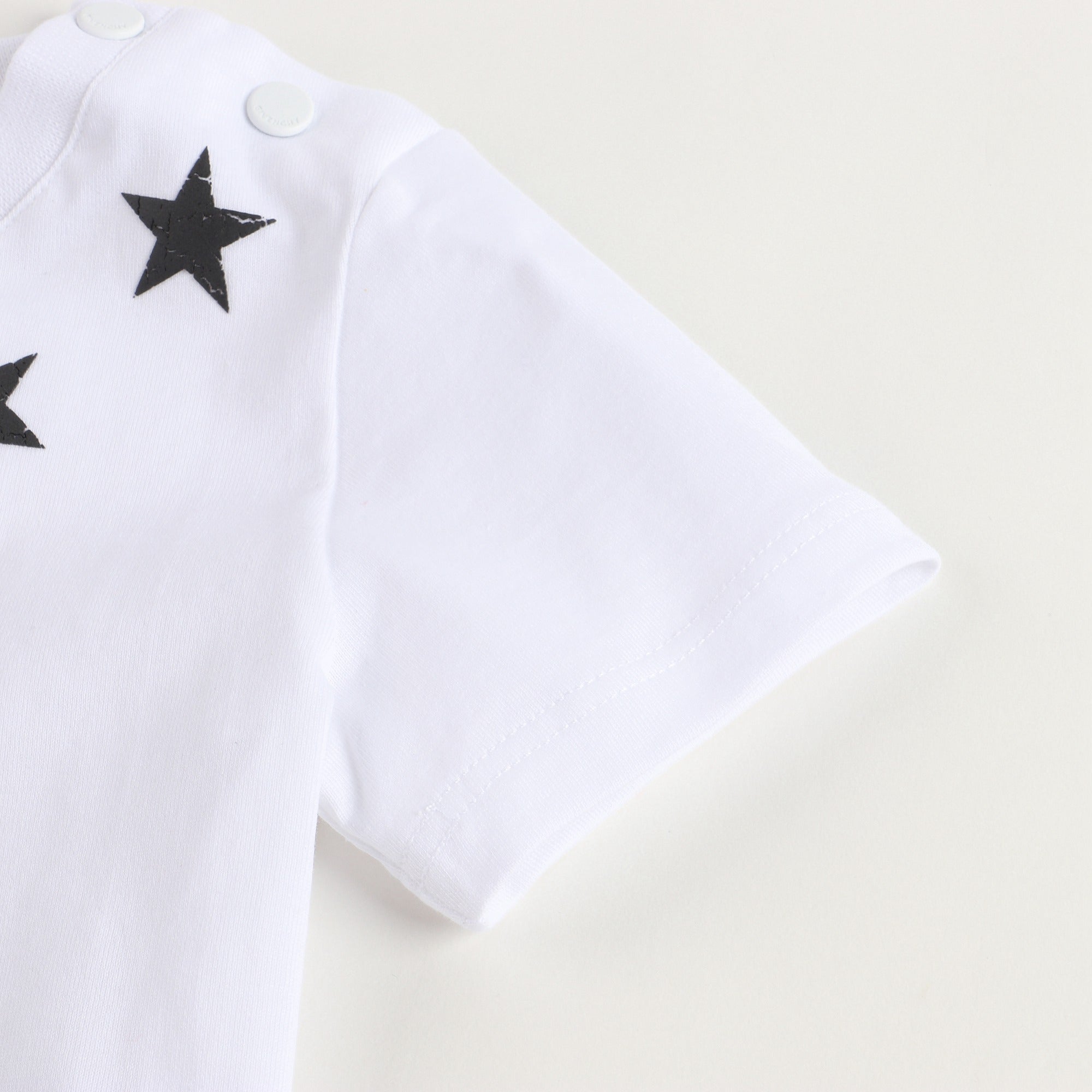 Baby Boys White Star Cotton T-shirt