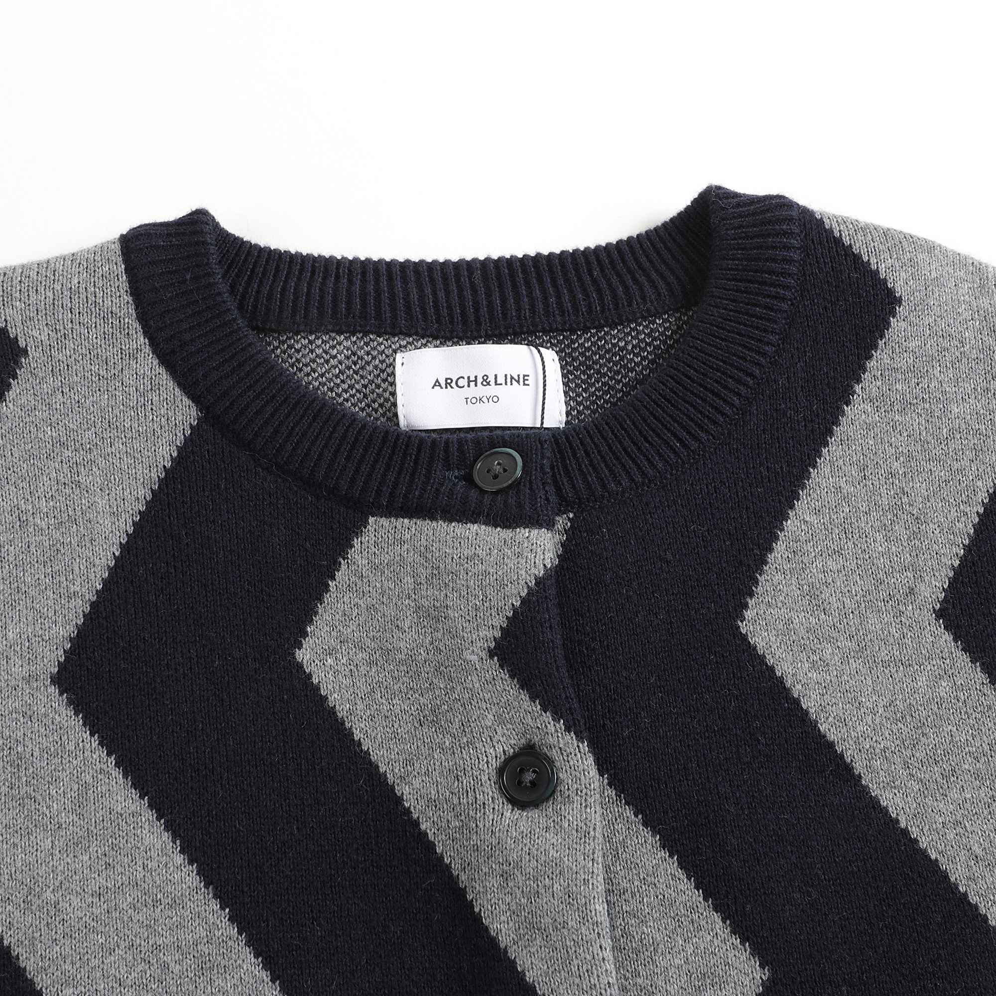 Boys & Girls Grey Striped Cotton Cardigan
