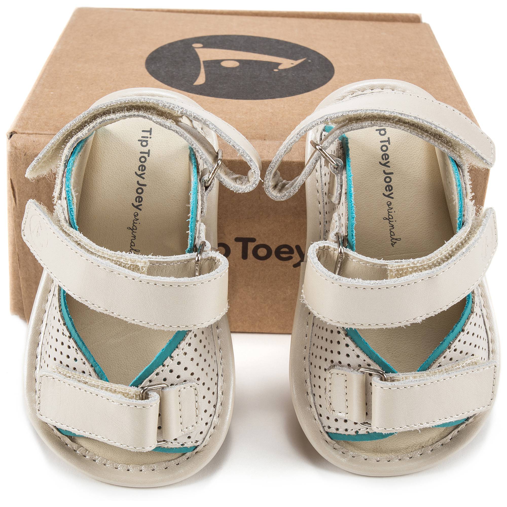 Baby Girls  Antique White Holes Leather Sandal