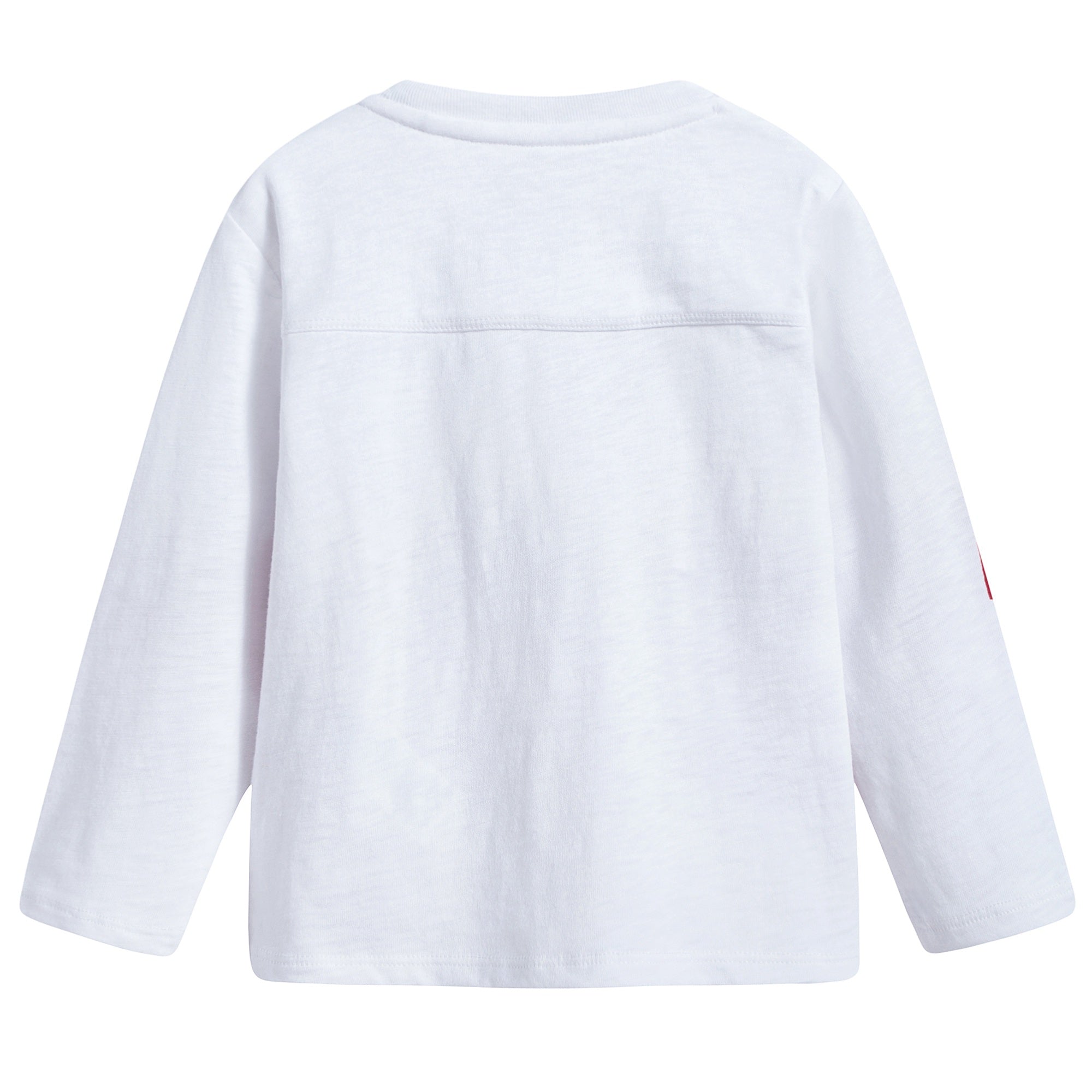 Baby  White  &  Red   Striped   Cotton   T-shirt