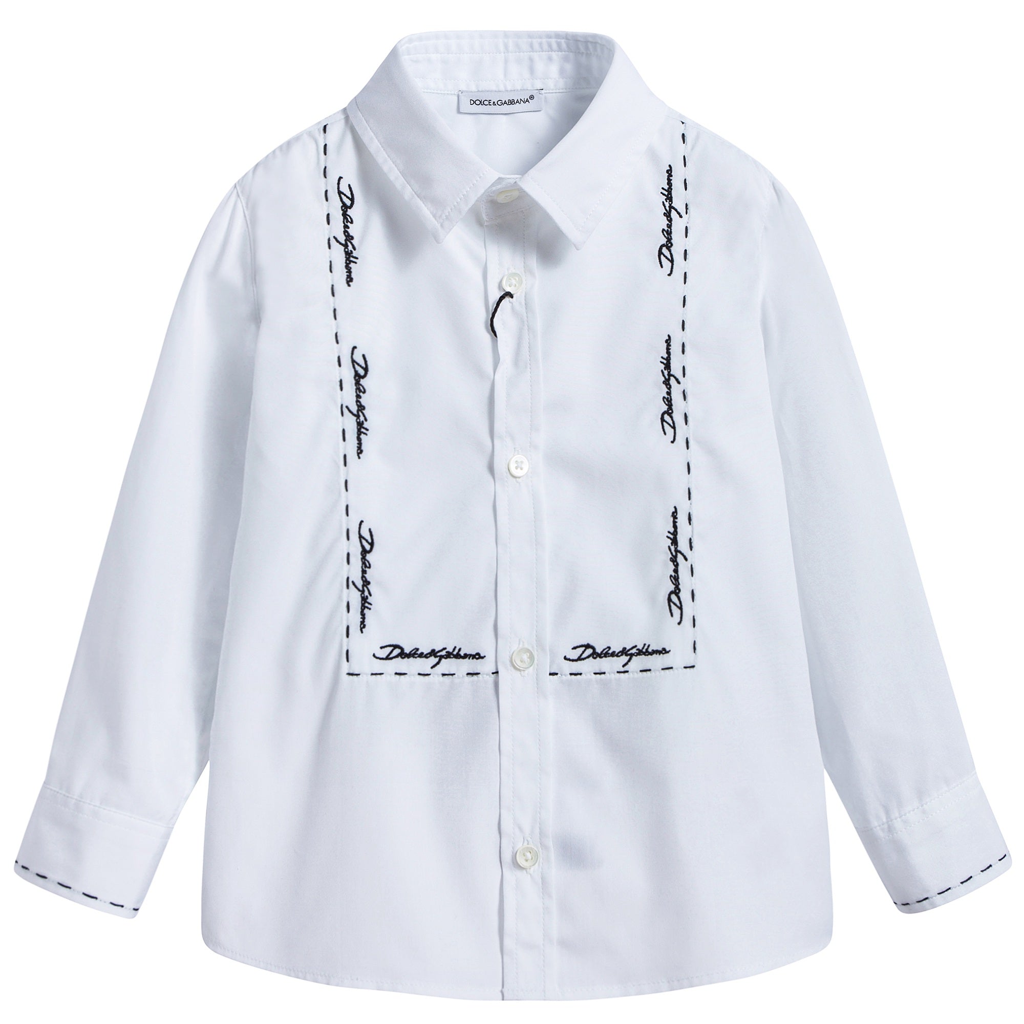 Baby Boys White Cotton T-shirt