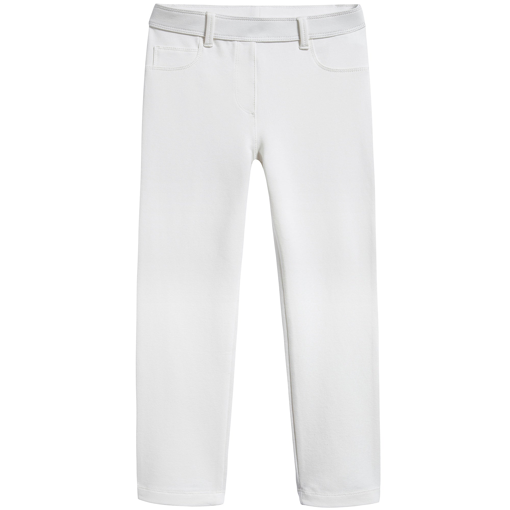 Girls   White   "Pantalone"   Leggings