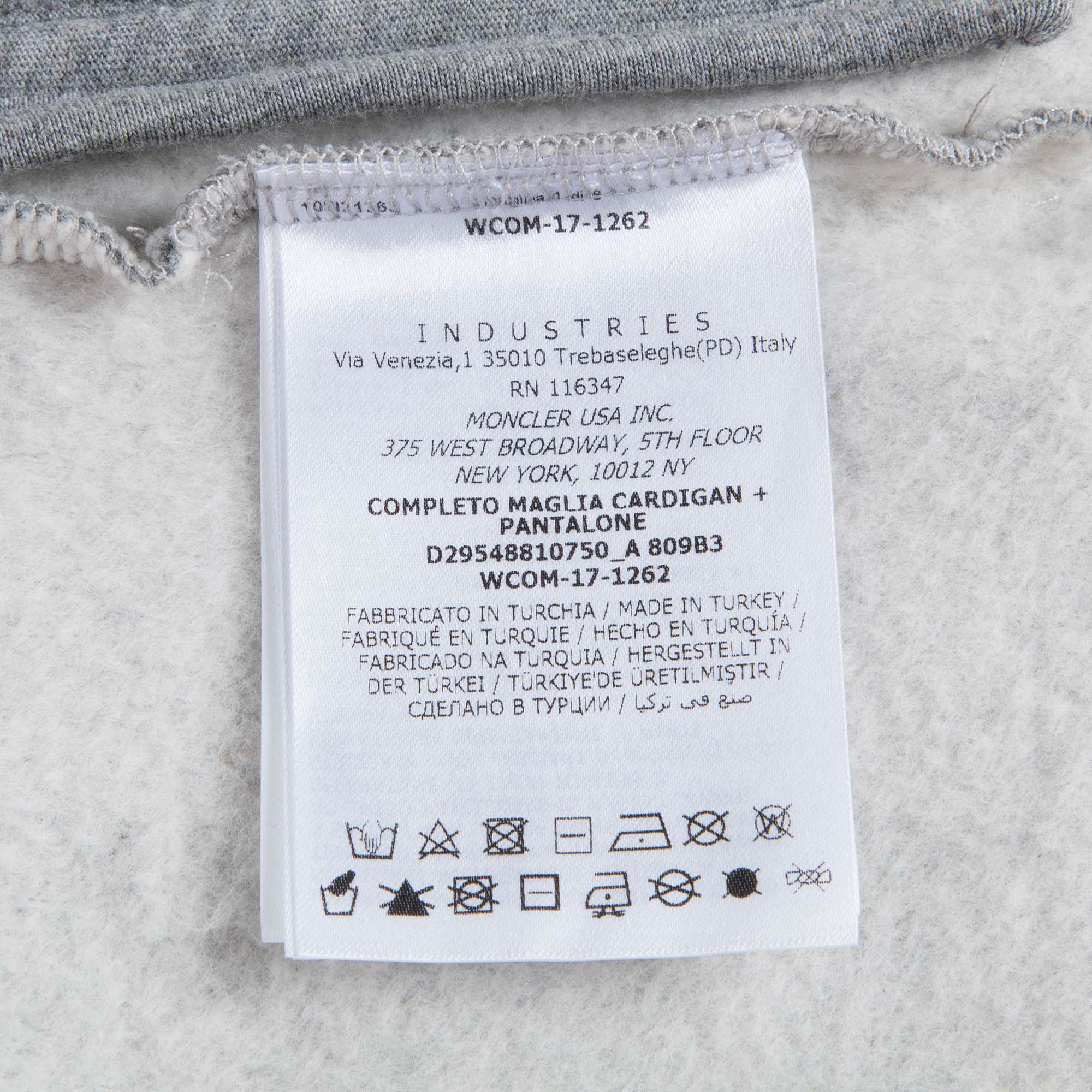 Boys Gris Completo Maglia Cardigan+Pan