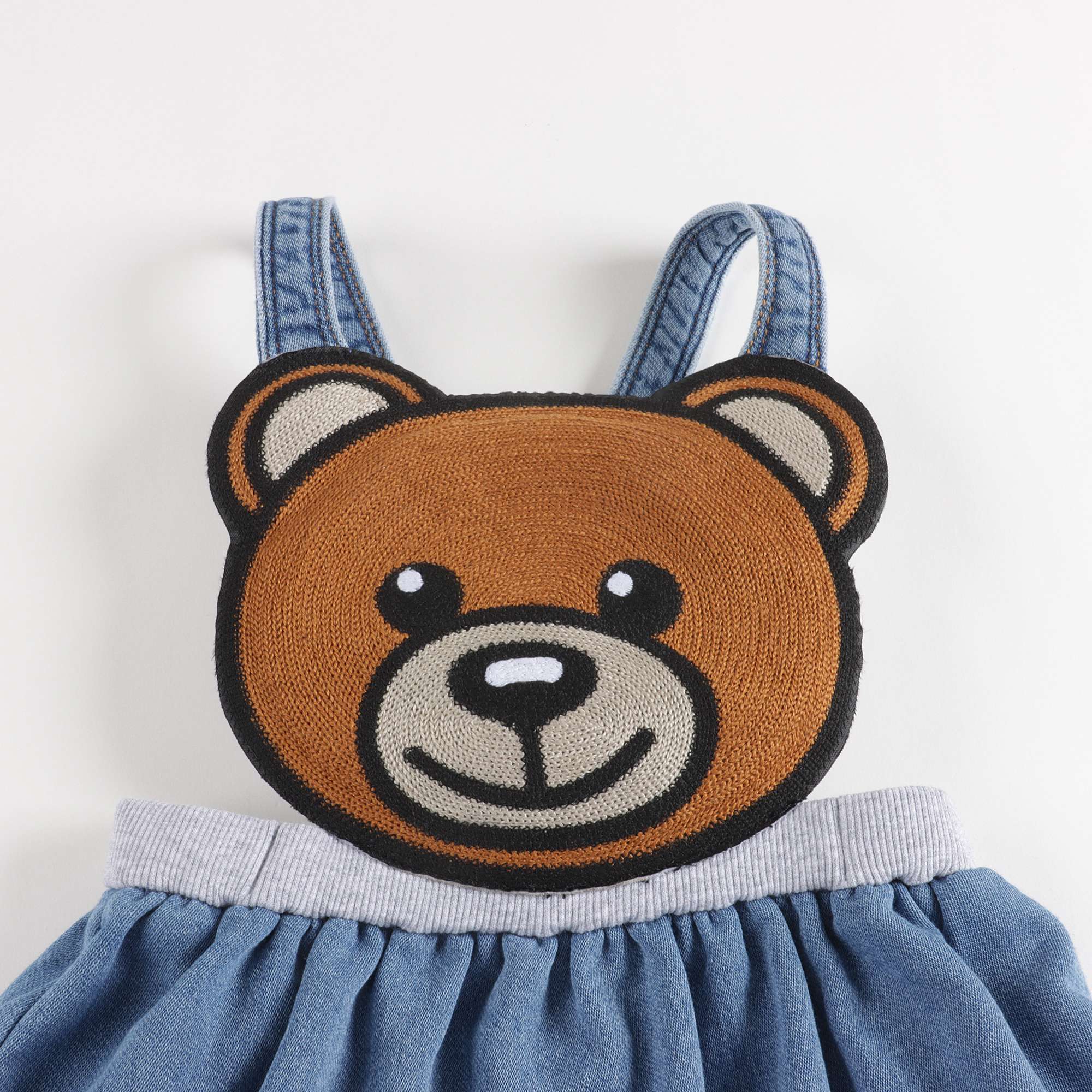 Jupe en jean ourson pour bébés filles
