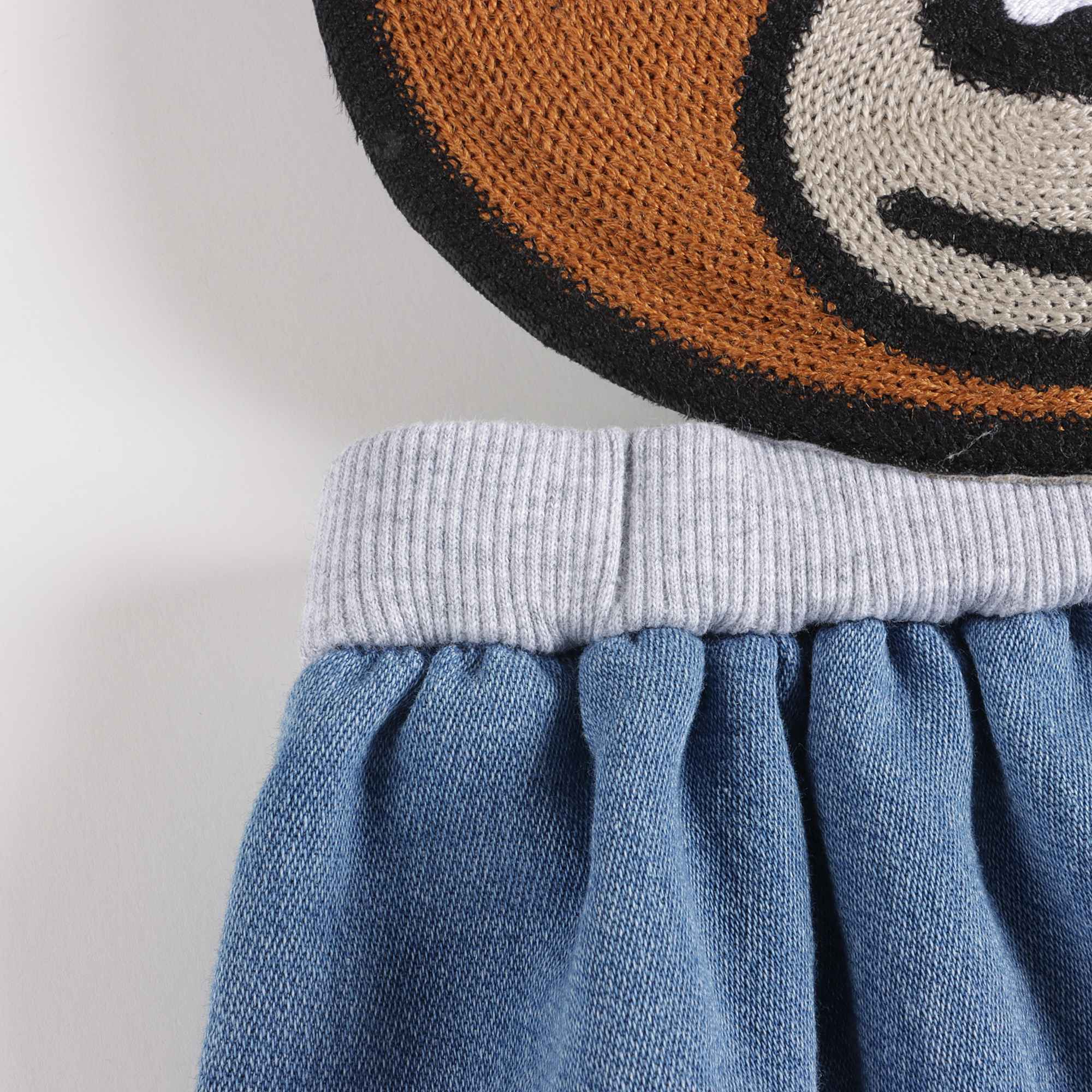 Jupe en jean ourson pour bébés filles
