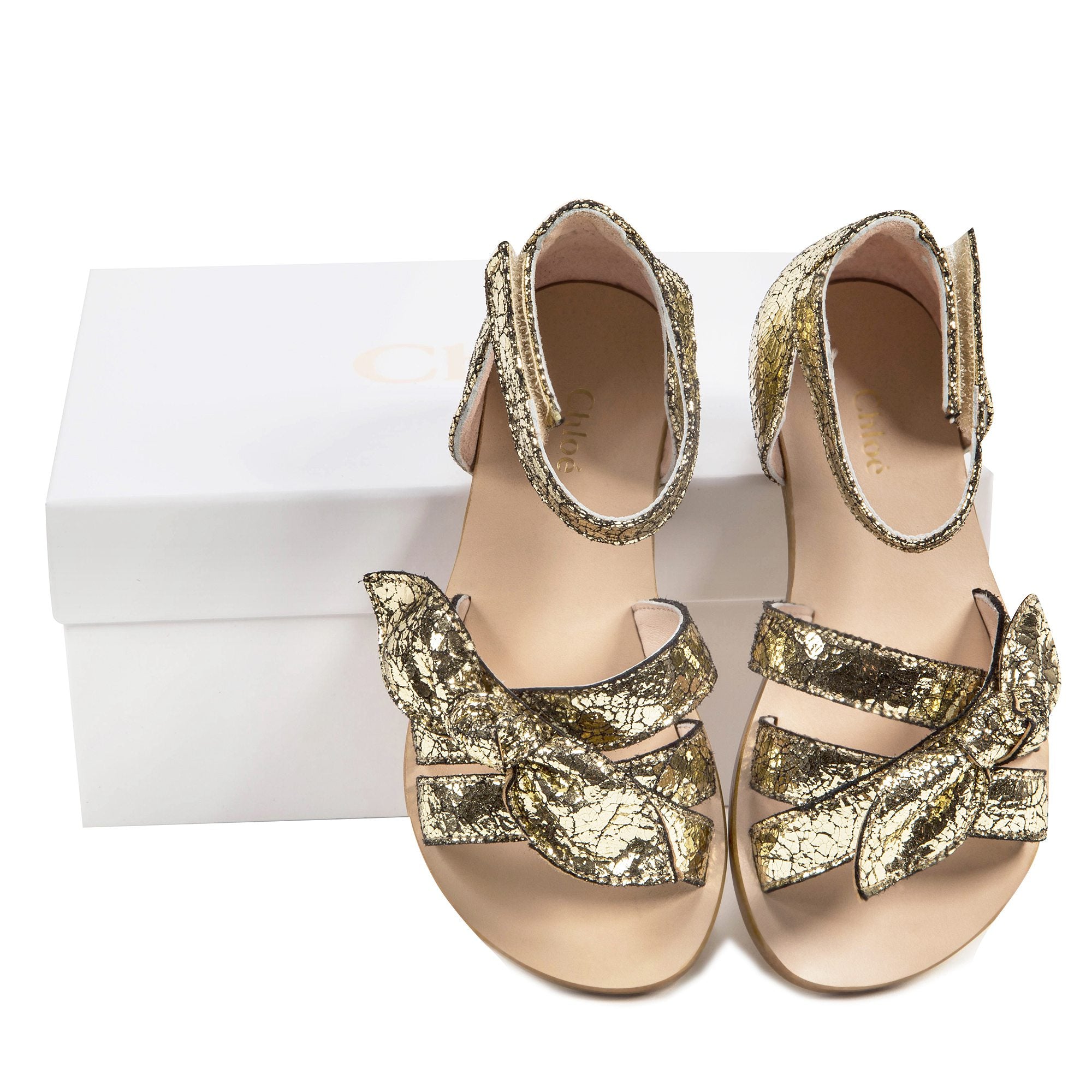 Girls Dore Cuir Sandals