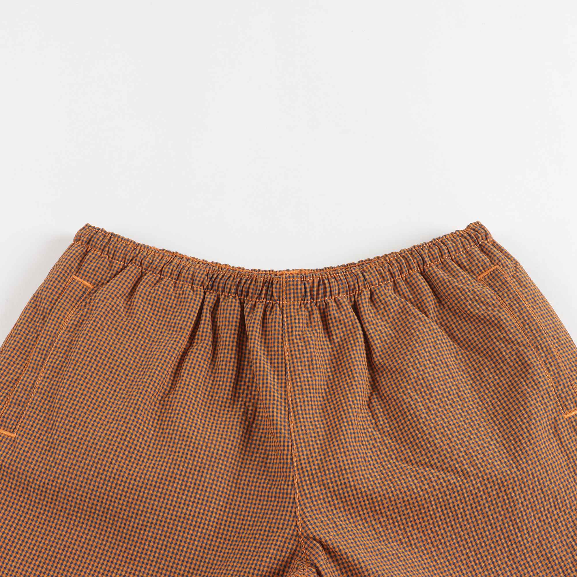 Boys Yellow Check Swim Shorts