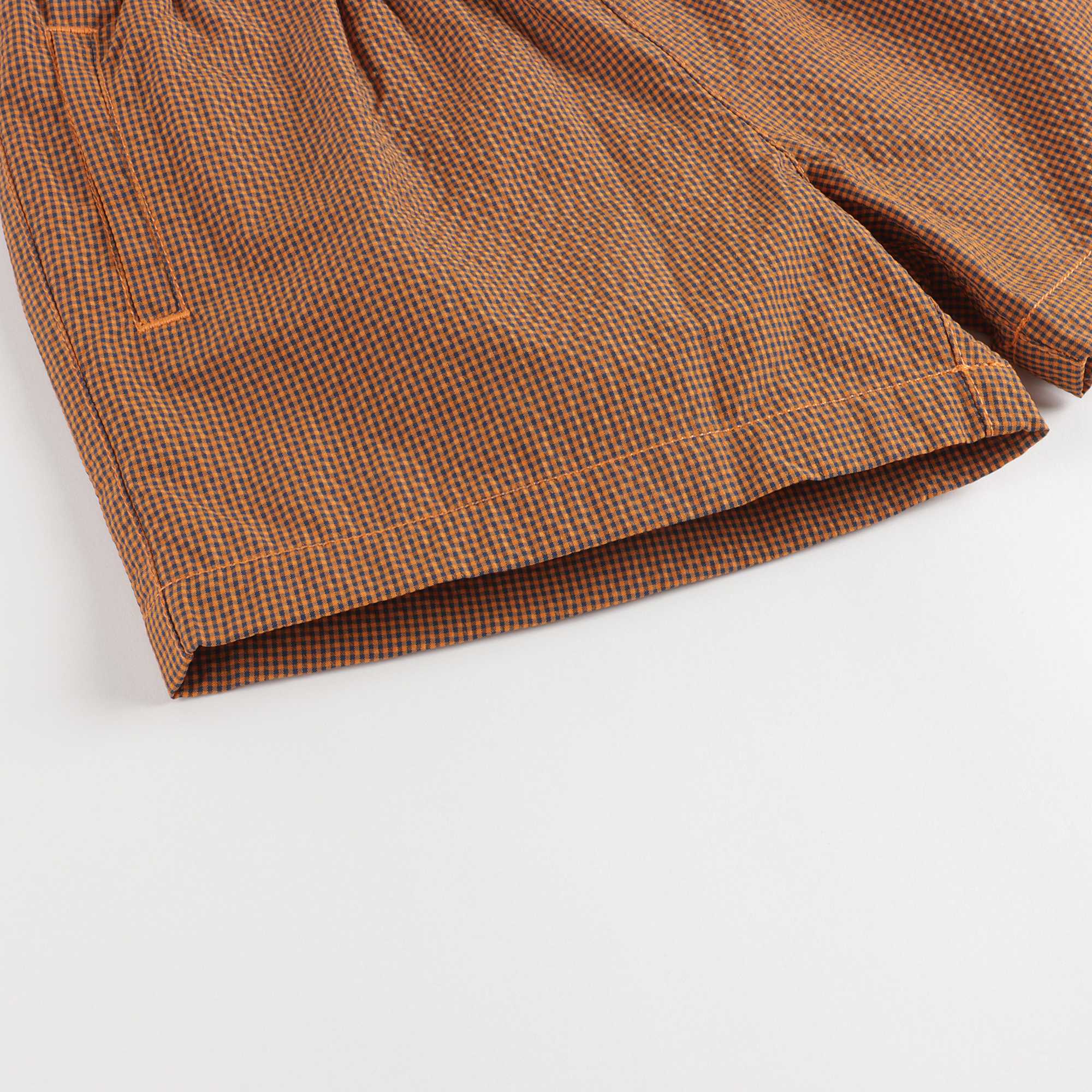Boys Yellow Check Swim Shorts