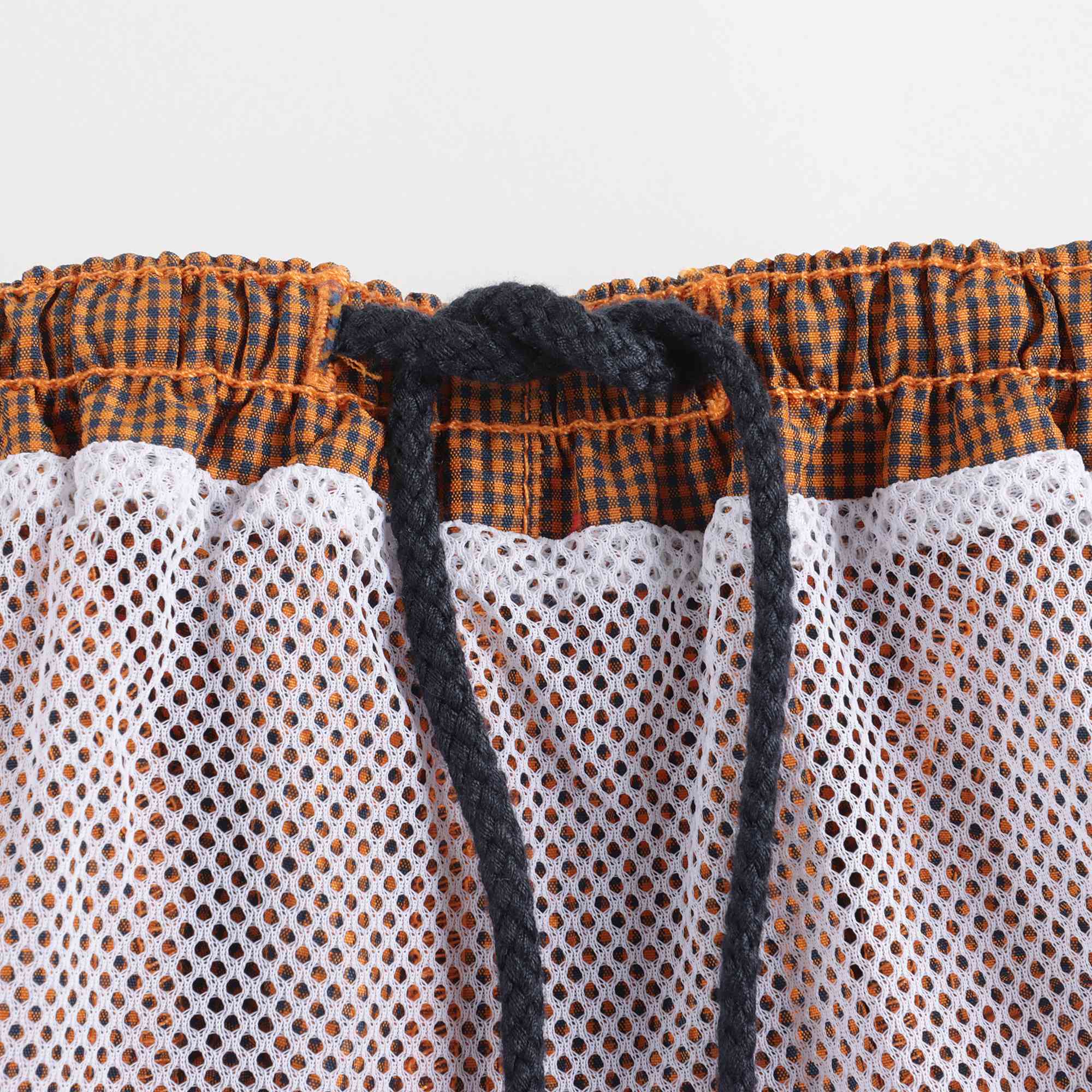 Boys Yellow Check Swim Shorts