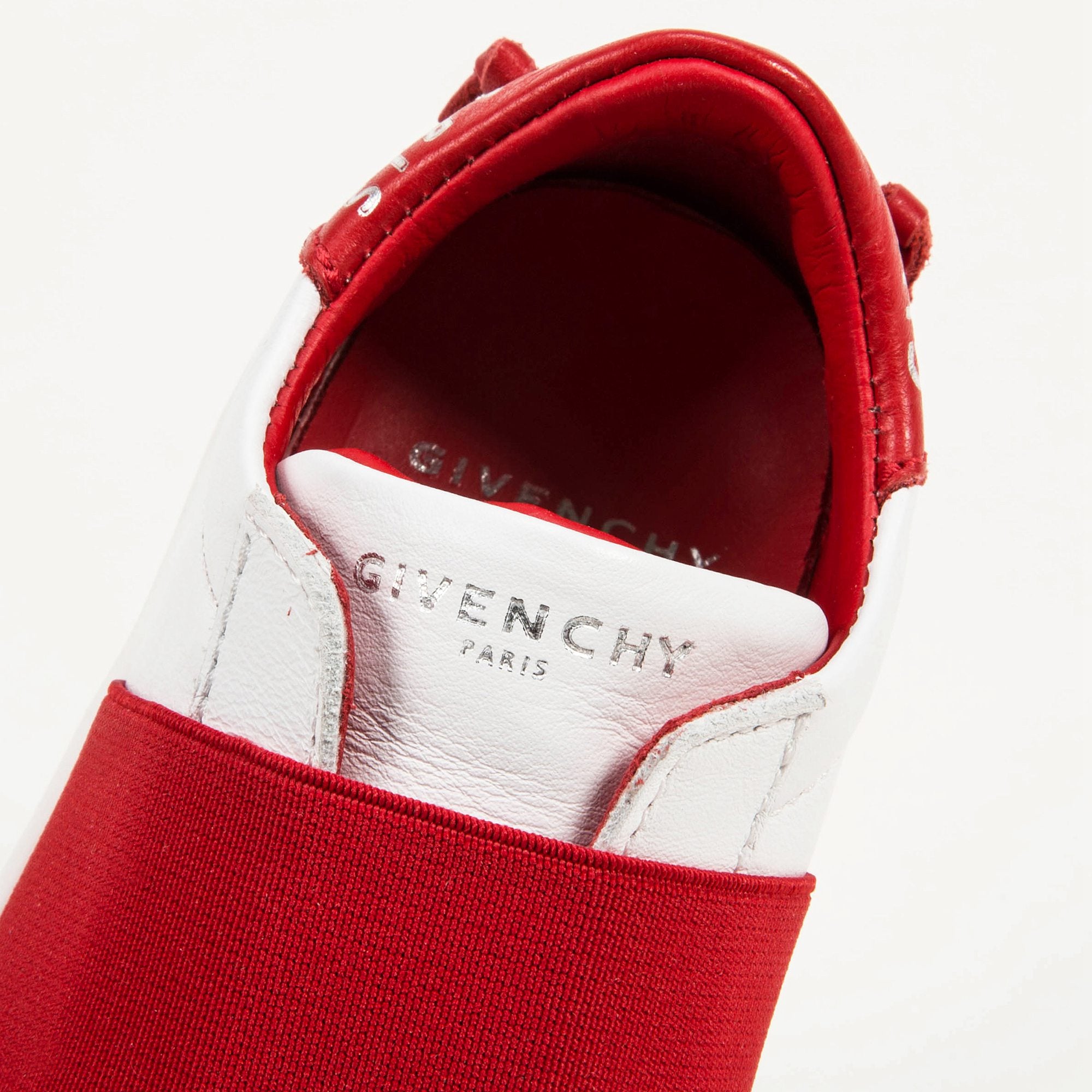 Girls White & Red Cuir  Shoes