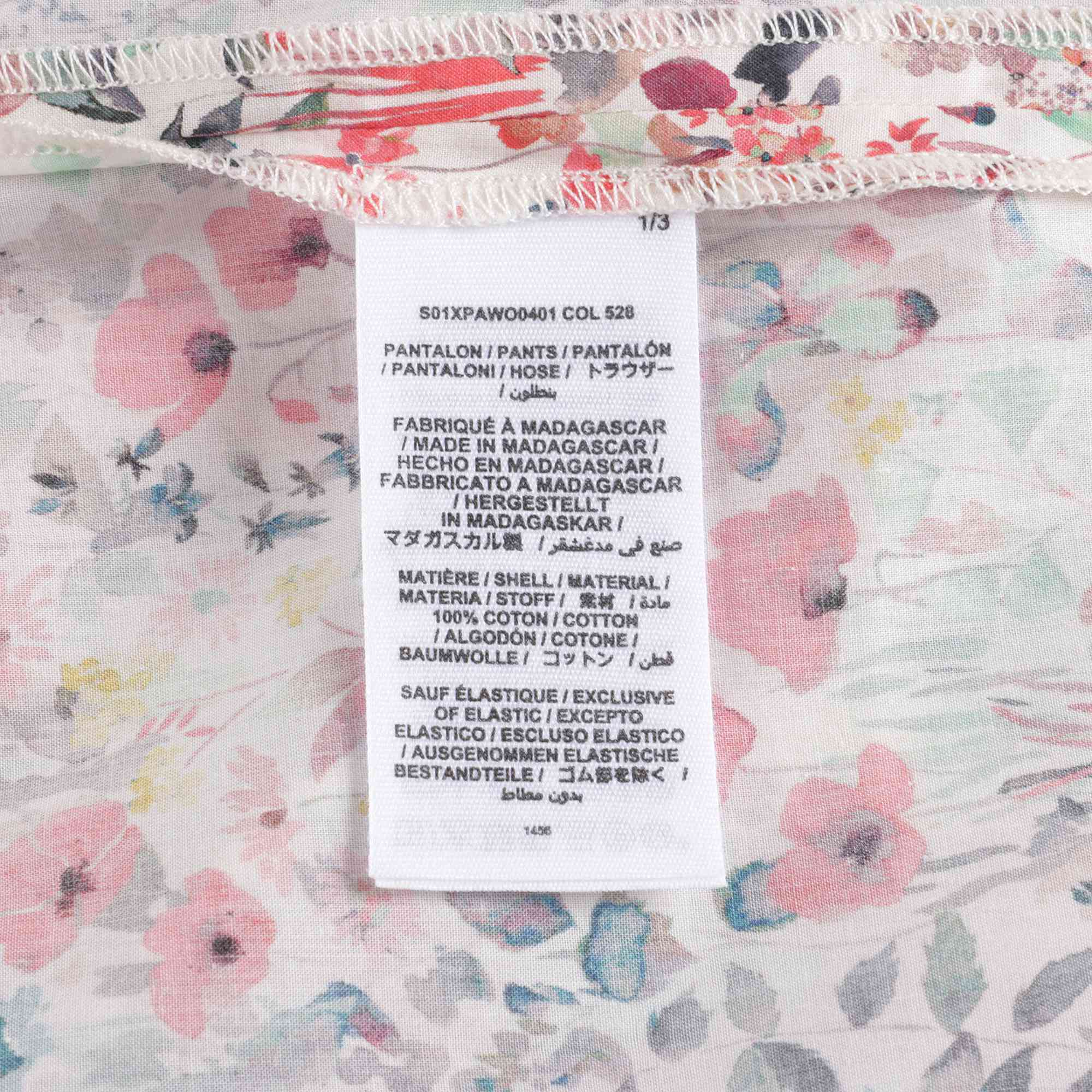 Pantalon en coton multicolore pour bébés filles