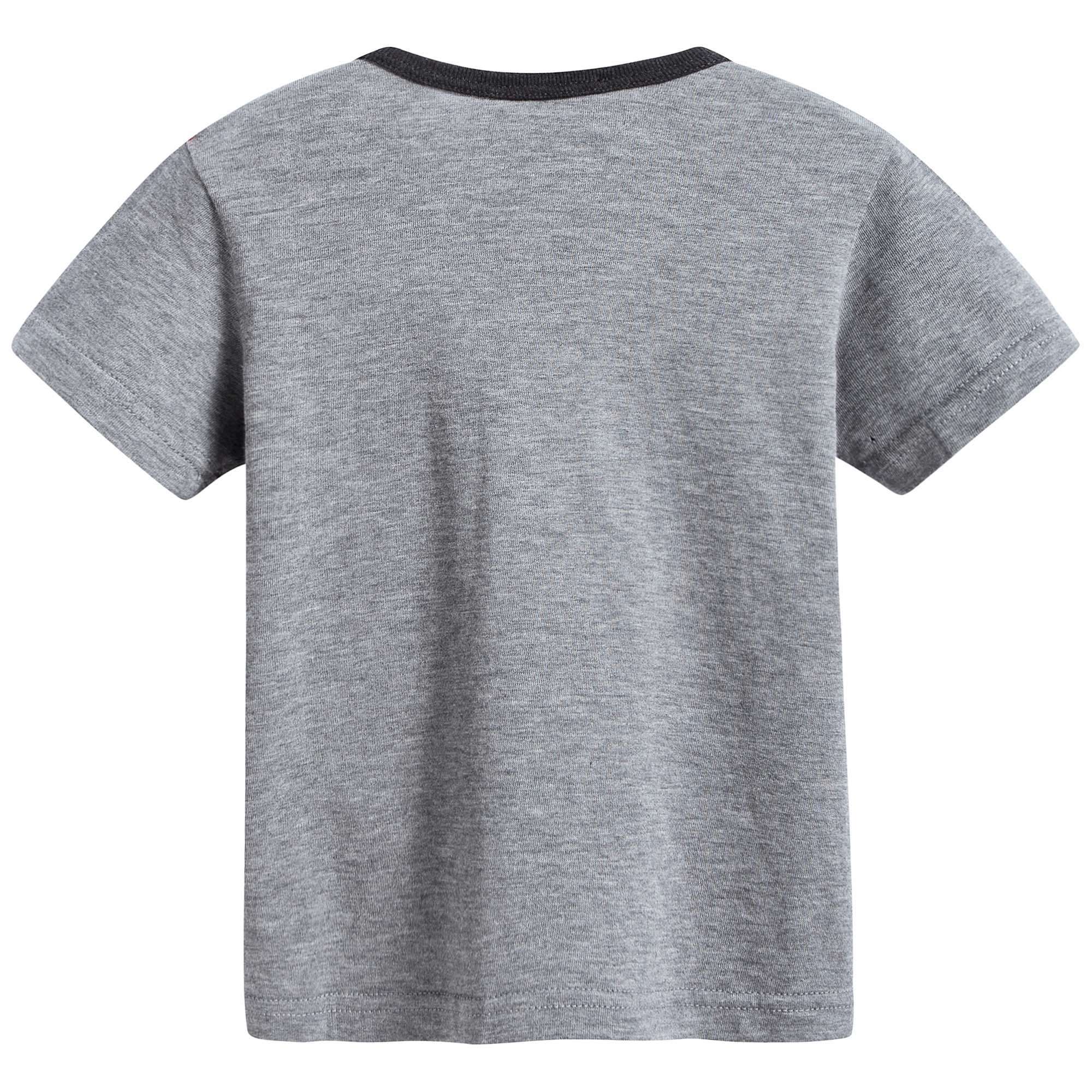 Baby Boys Dark Gray Cotton T-shirt