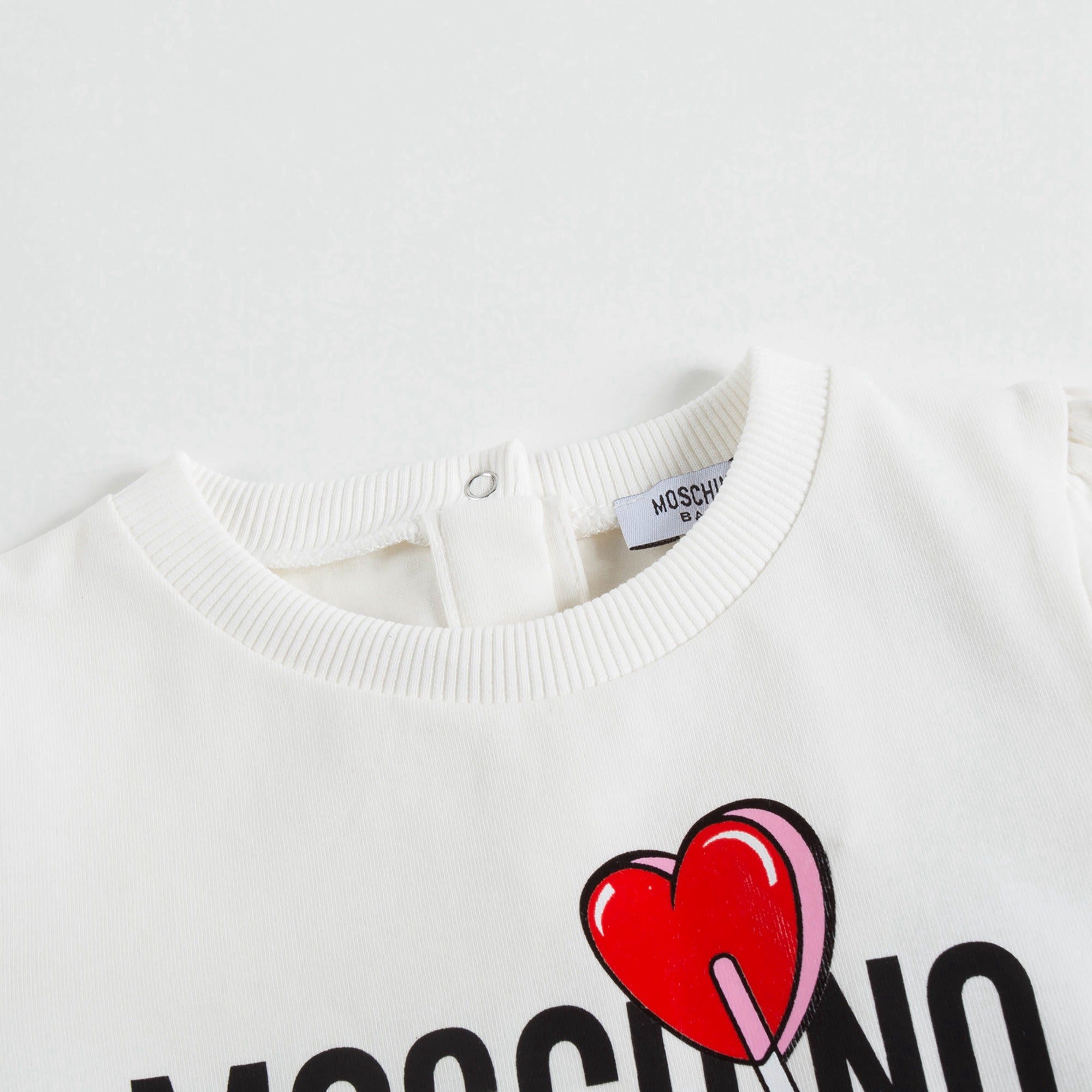 Girls White Logo Cotton T-shirt