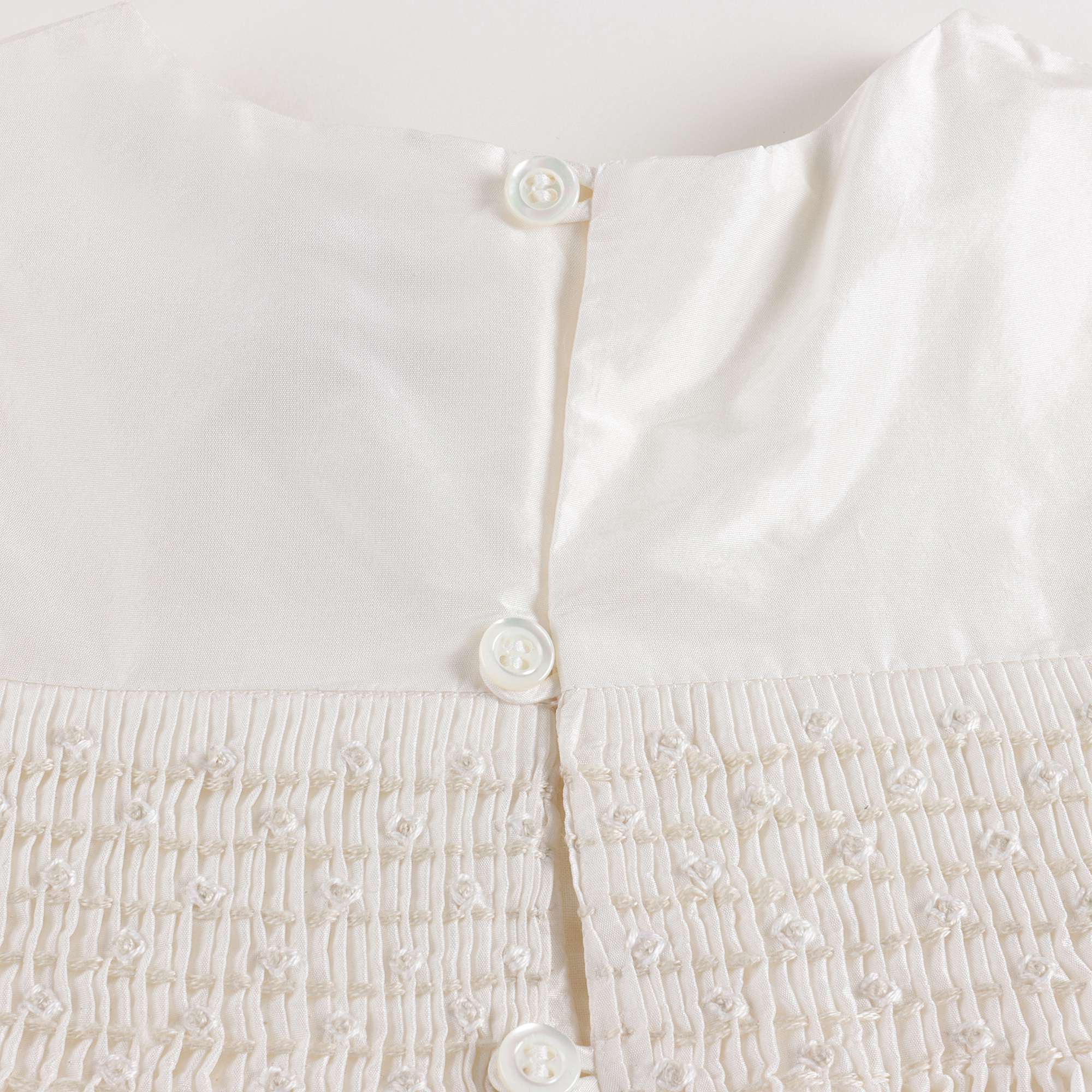 Robe en soie blanche pour bébés filles