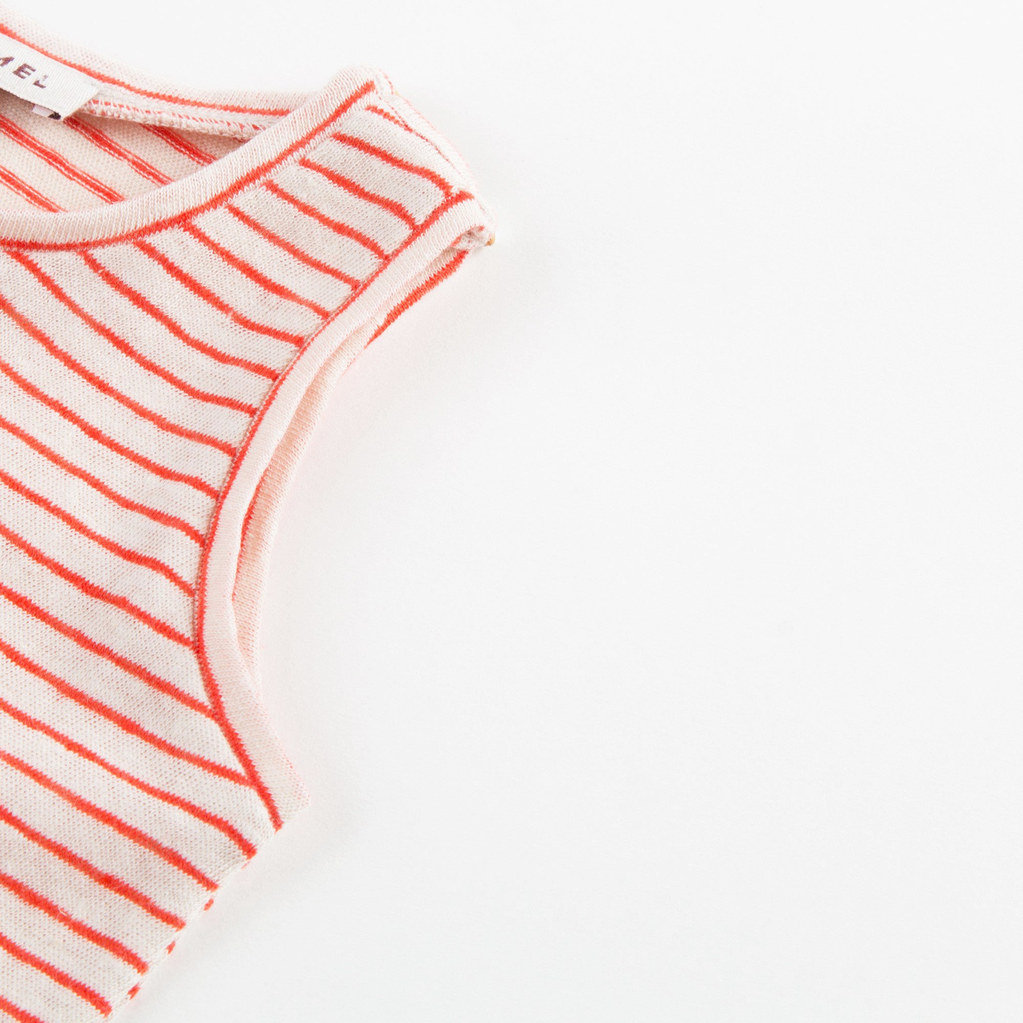 Baby Girls Bright Orange Striped Vest