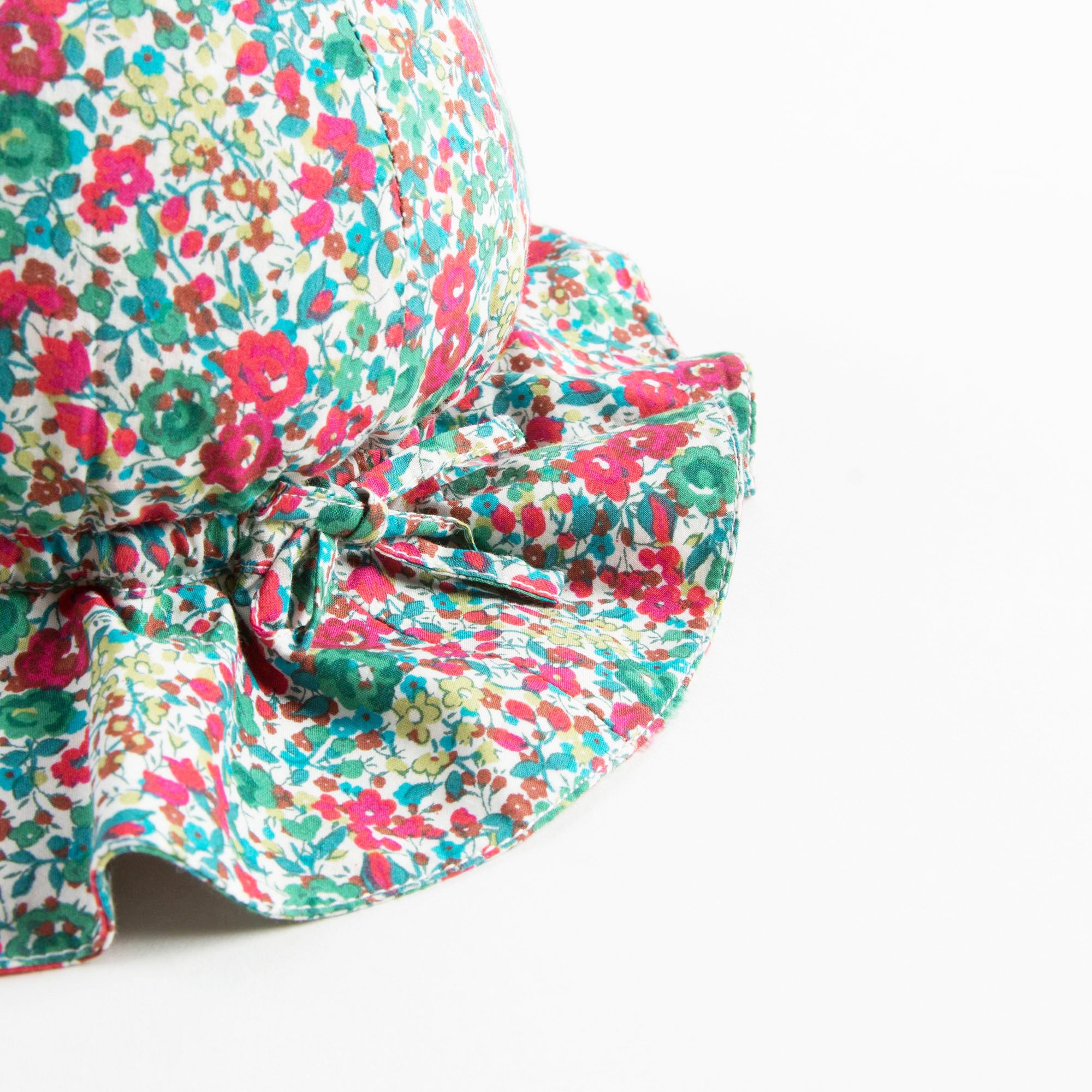 Baby Girls Green Liberty Woven Sunhat