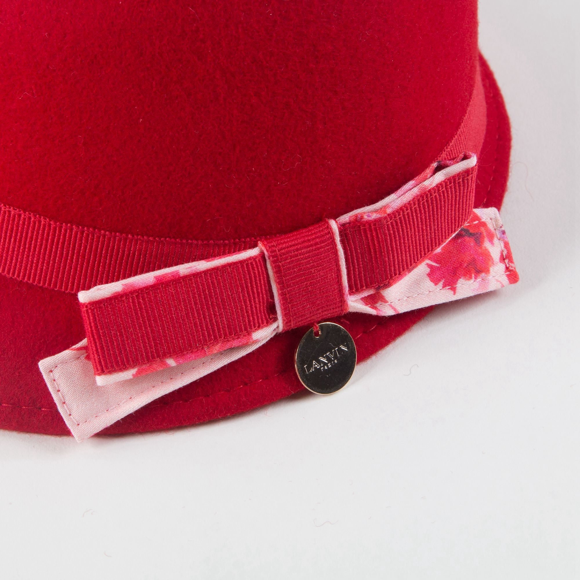 Girls Red Butterfly Knot  Wool  Hat