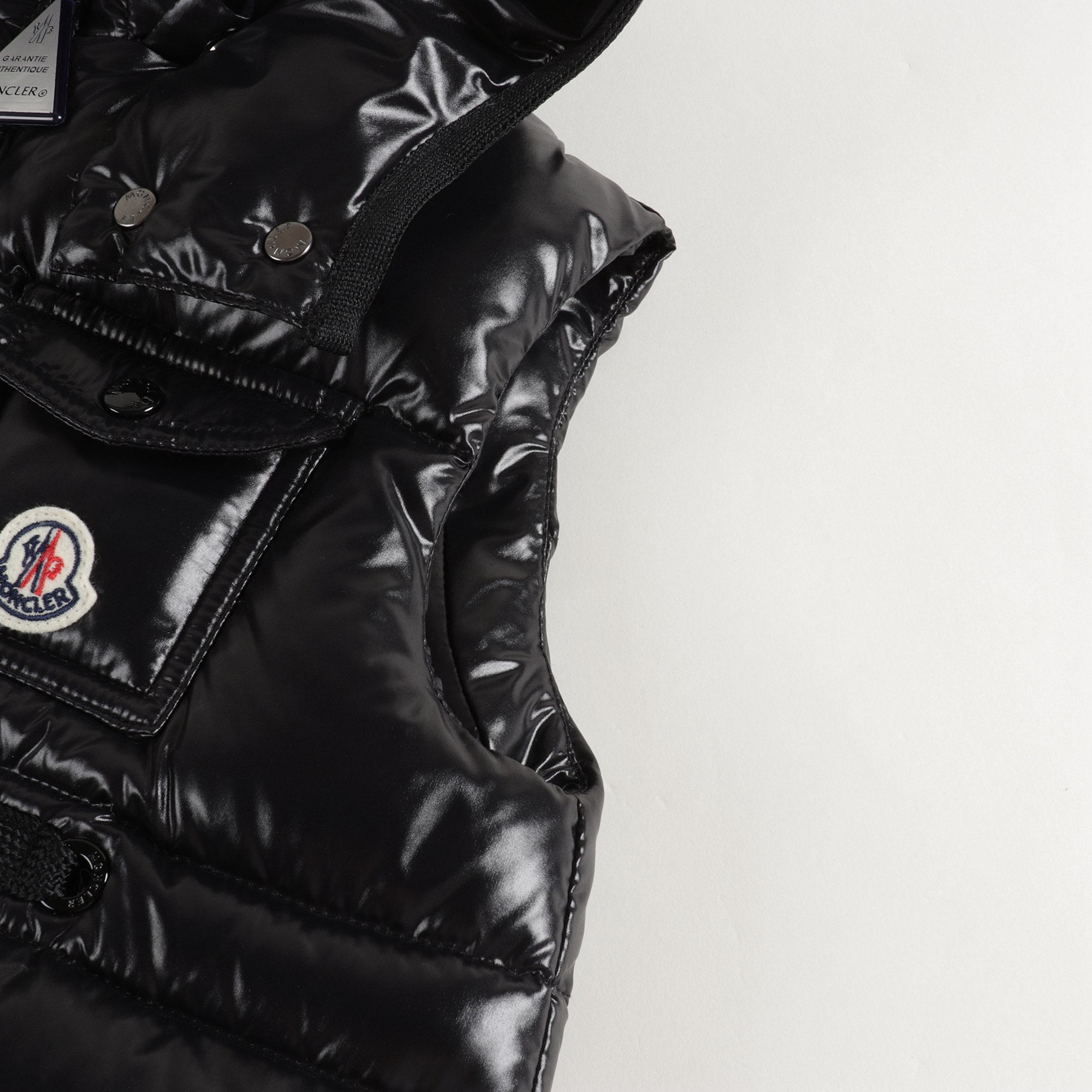 Boys Black Padded Down Vest