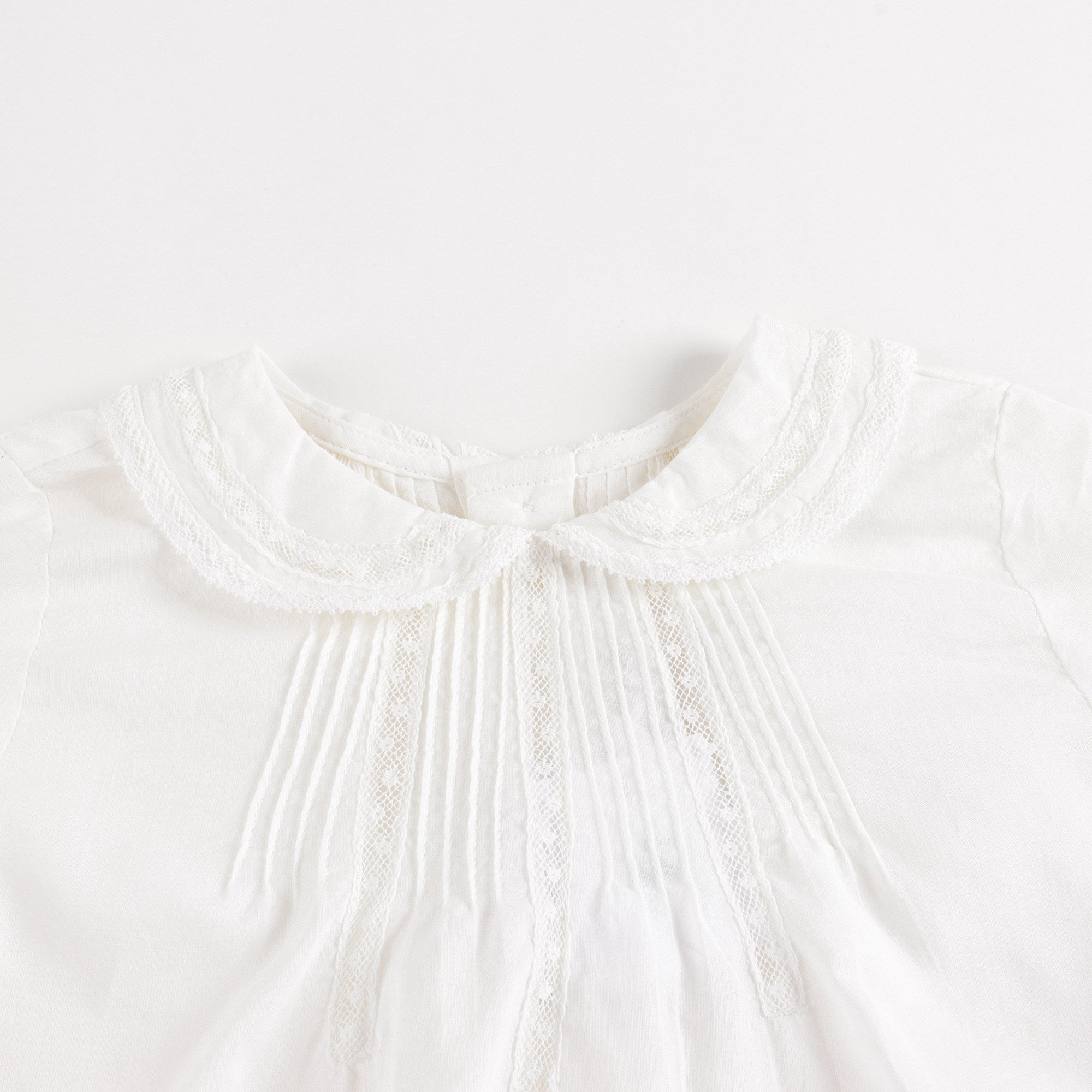 Chemise blanche en coton pour bébés filles