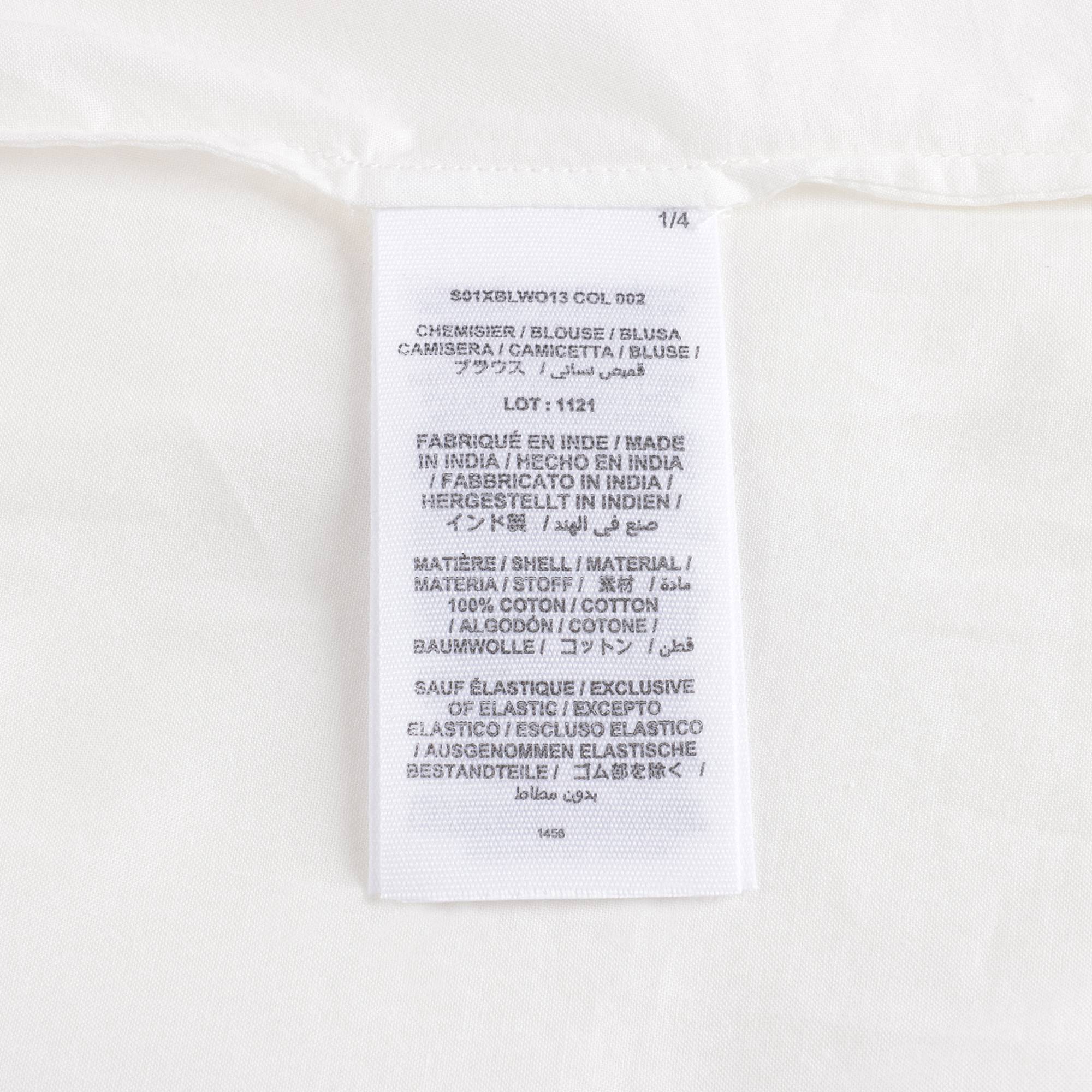 Chemise blanche en coton pour bébés filles