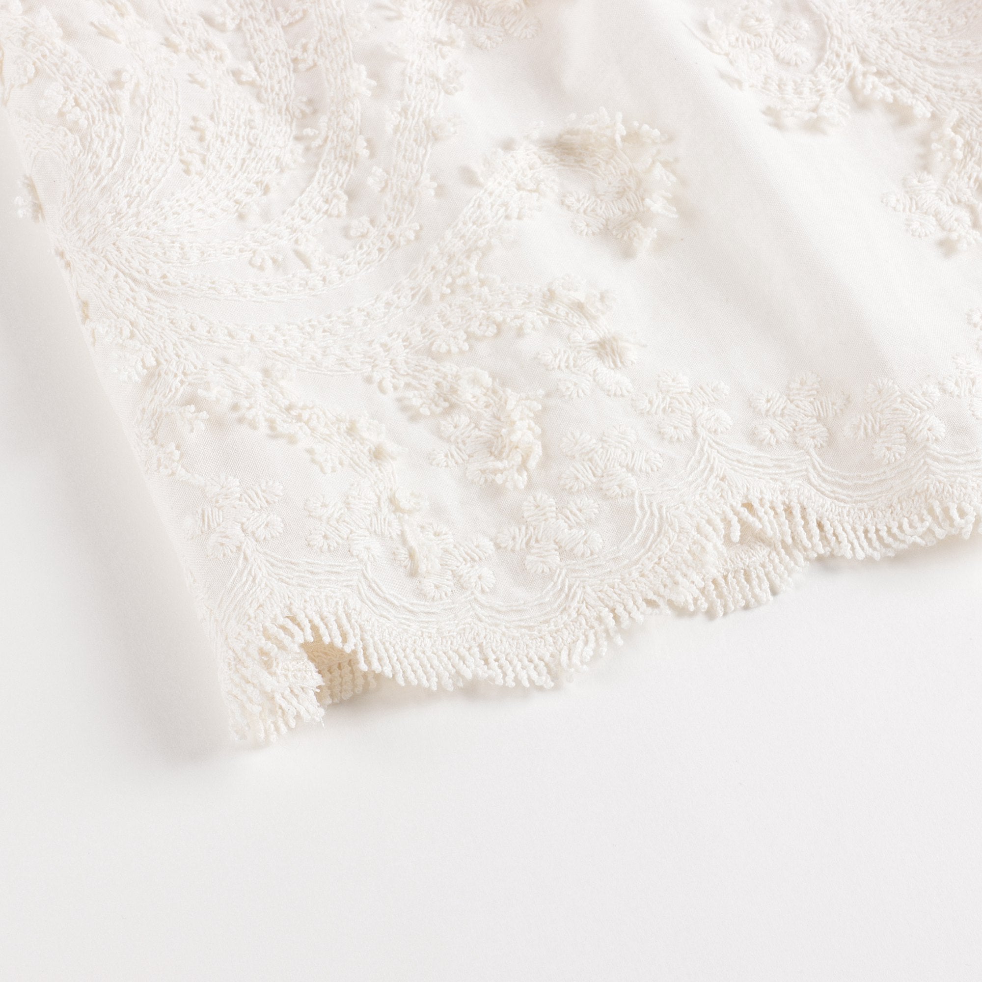 Baby Girls White Embroidered Cotton Dress