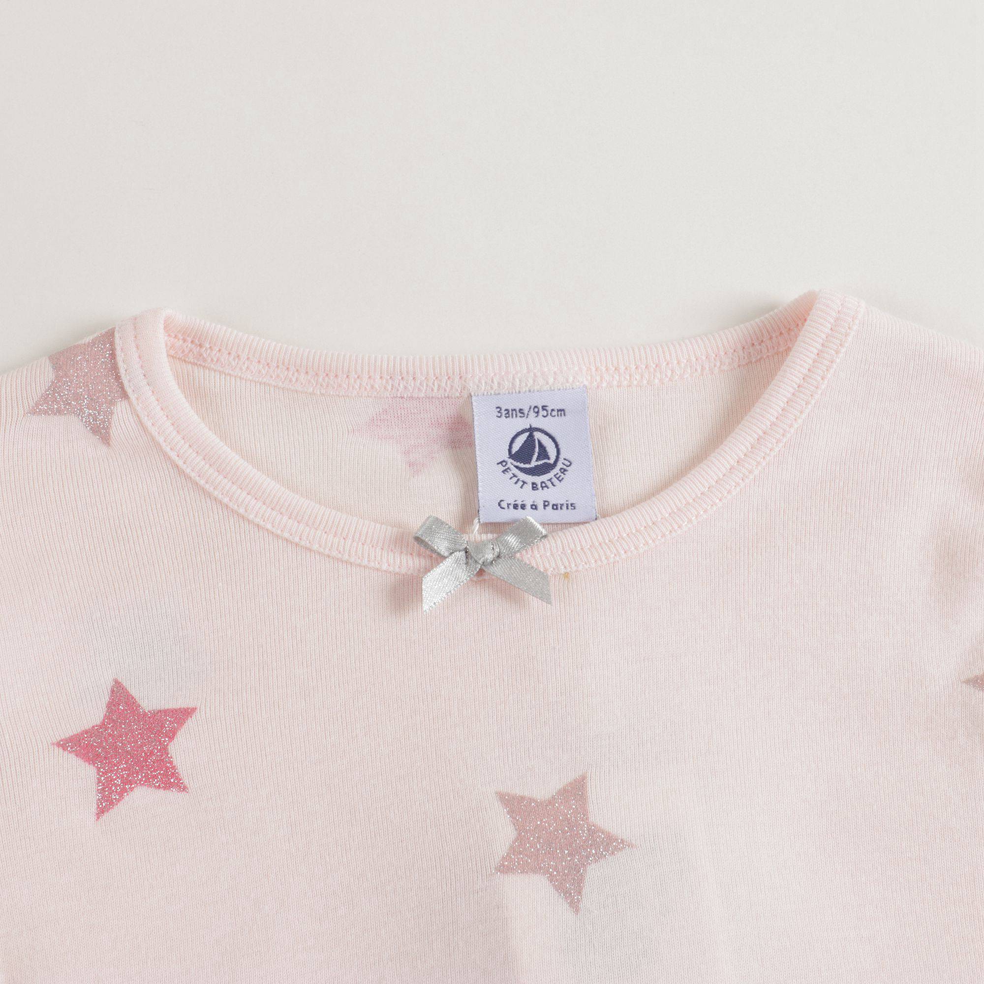 Ensemble de pyjama pour filles rose et étoiles