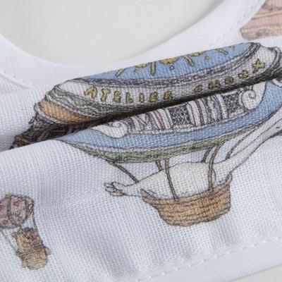 Small Bib Hot Air Balloons - Gold Snaps
