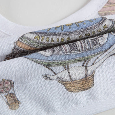 Small Bib Hot Air Balloons - Gold Snaps