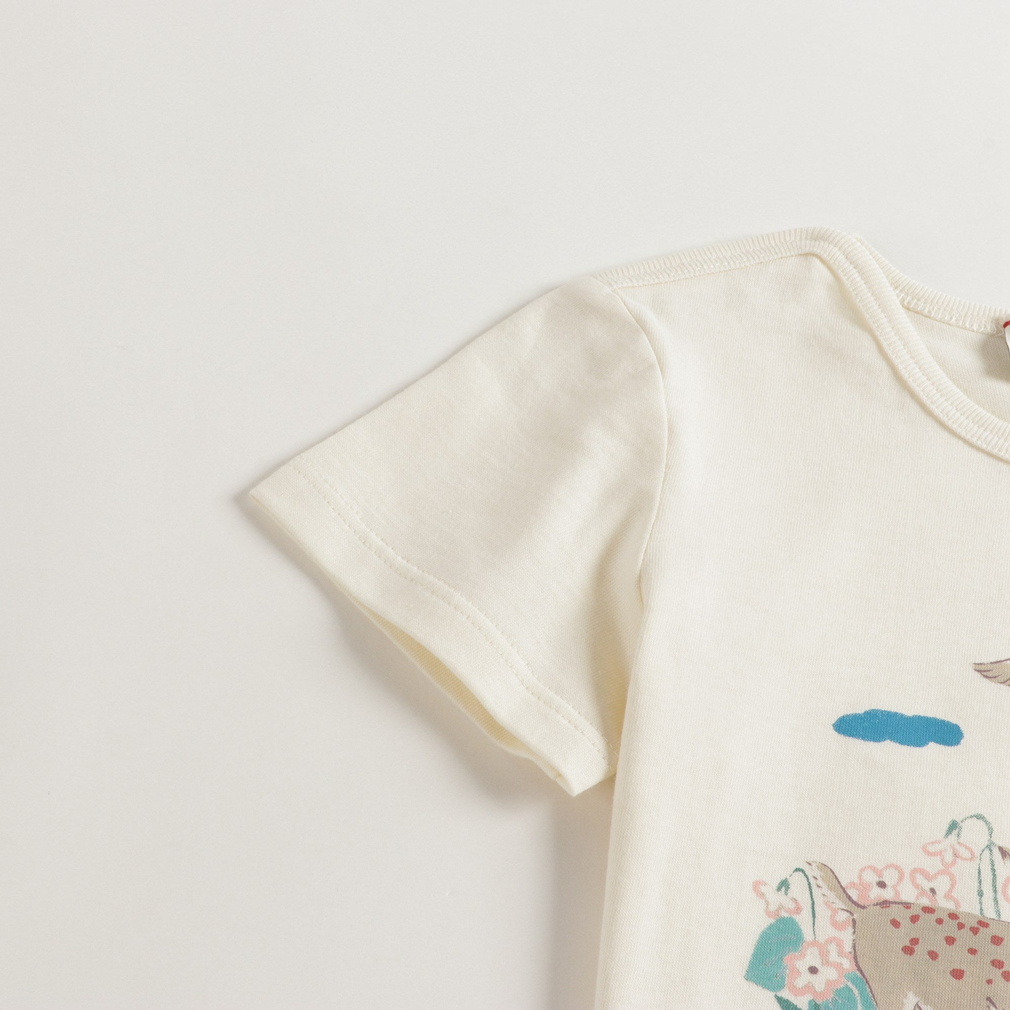 Baby Boys & Girls Off White Print T-Shirt