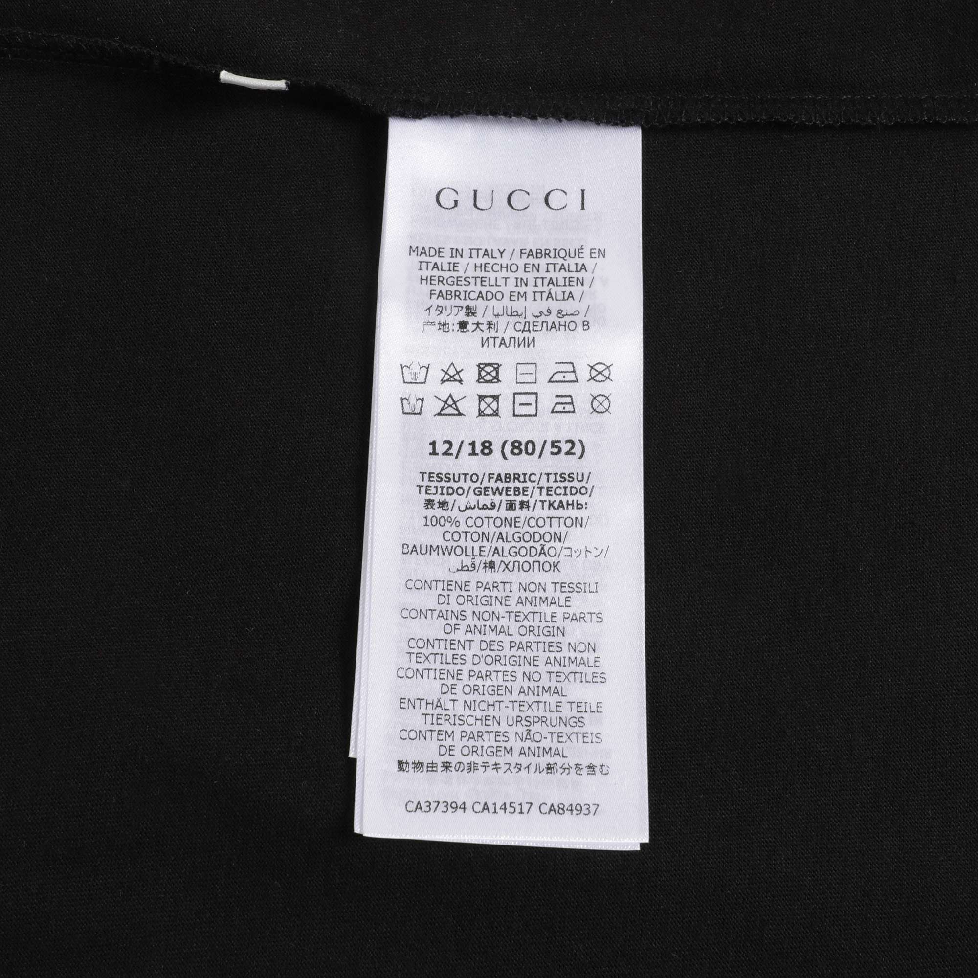 Baby Boys & Girls Black GG T-Shirt