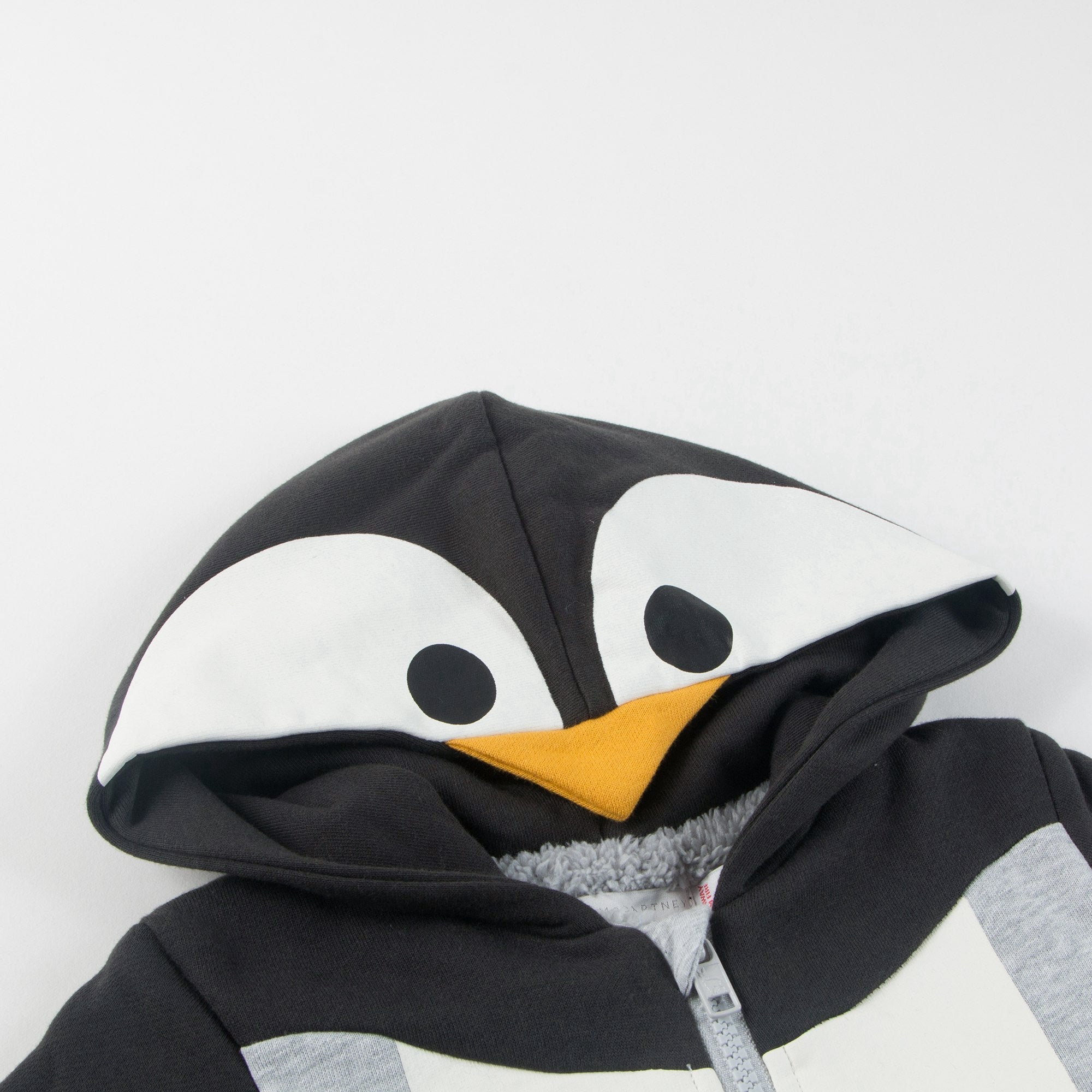 Baby Boys Grey Penguin Cotton Onesie