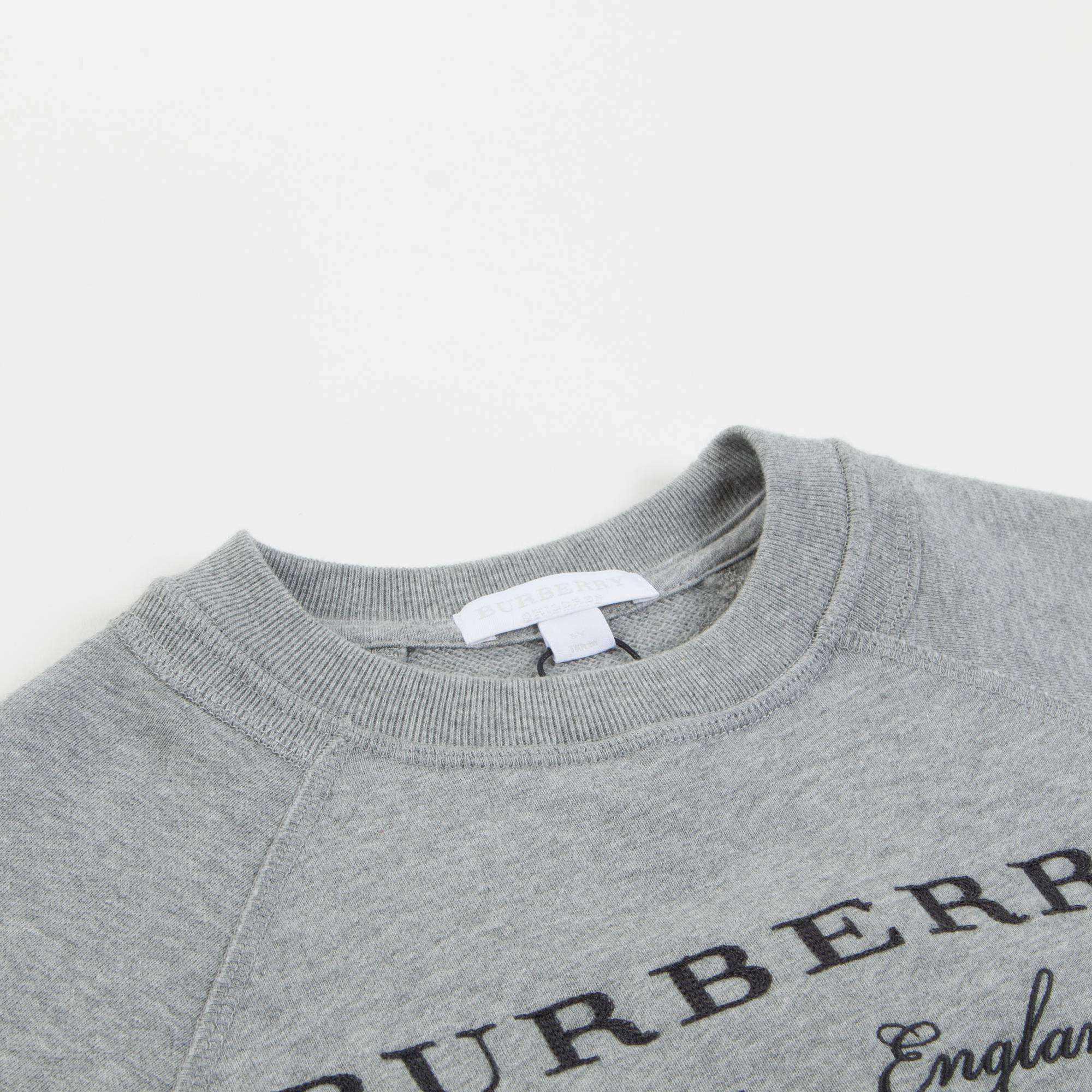 Boys & Girls Grey Melange Cotton Sweatshirt